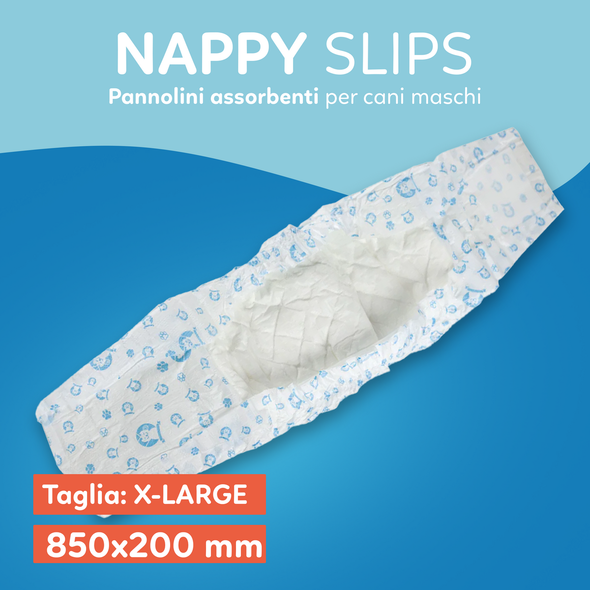 AQPET FRIENDS Nappy Slips Pañales de banda para perros machos 36 unidades Absorbentes Higiene diaria