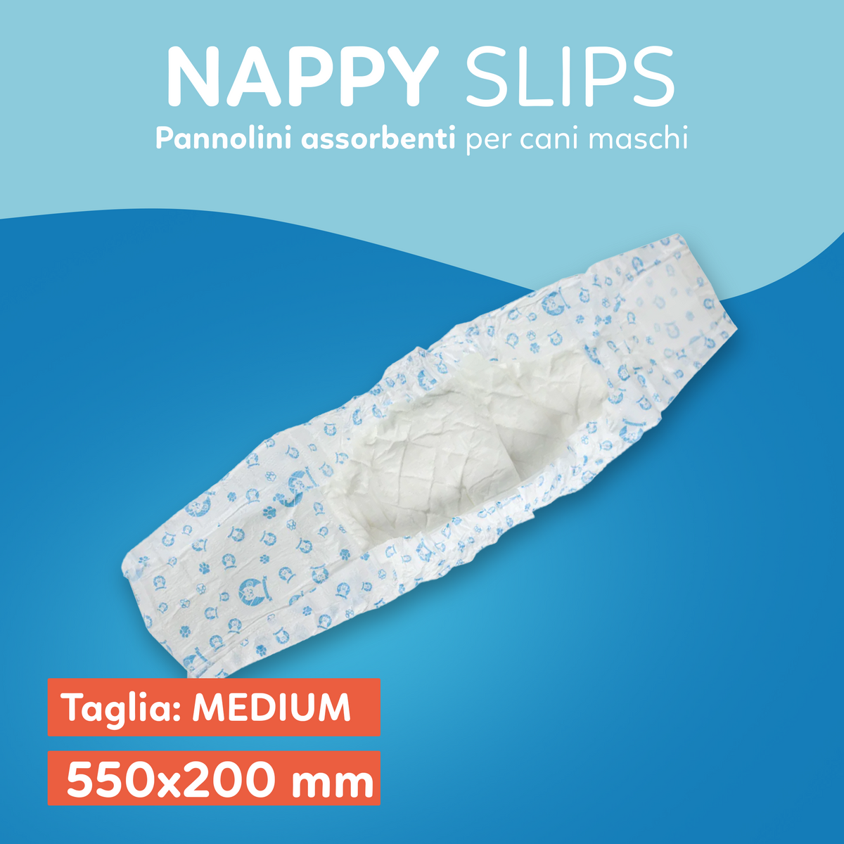 AQPET FRIENDS Nappy Slips Pañales de banda para perros machos 36 unidades Absorbentes Higiene diaria