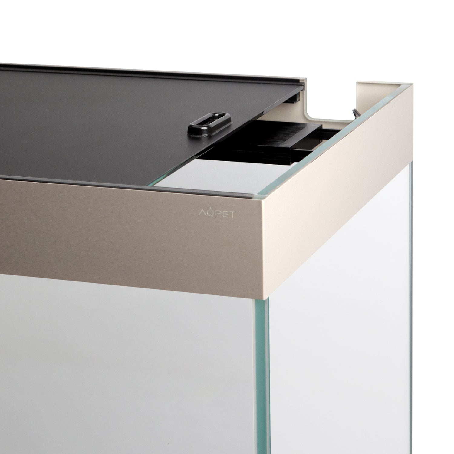 AQPET ACQUARIO RIVERIUM PLUS 90X50X55 H - 10 MM EXT. - CON LUCE LED, FILTRO ESTERNO E SUPPORTO BIANCO