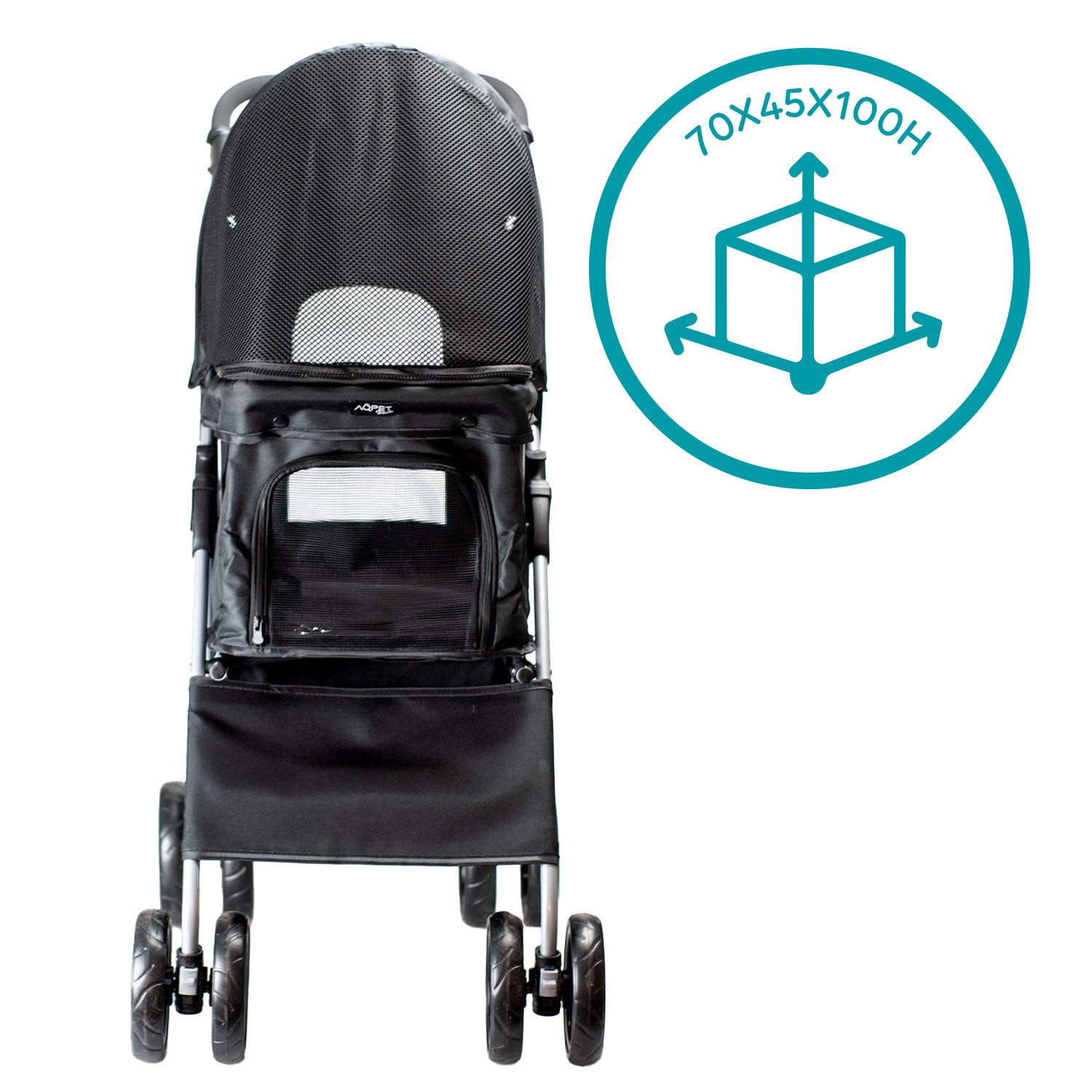 AQPET FRIENDS PETBUGGY PASSEGGINO COMODO E PRATICO PER CANI TAGLIA MEDIA/ PICCOLA