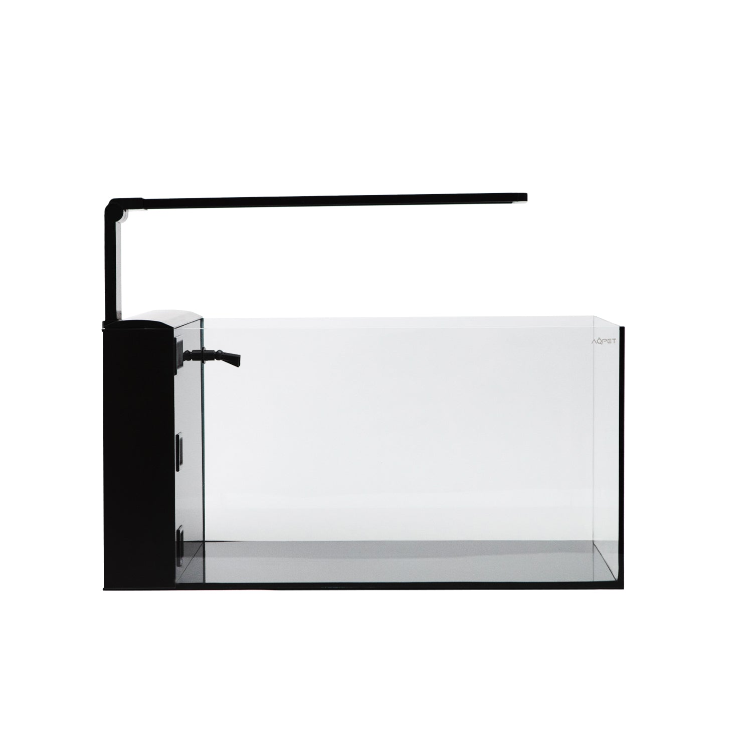 AQPET AQUA 60 REAR BLACK - WITH REAR FILTER - 60X30X30 CM 6 MM