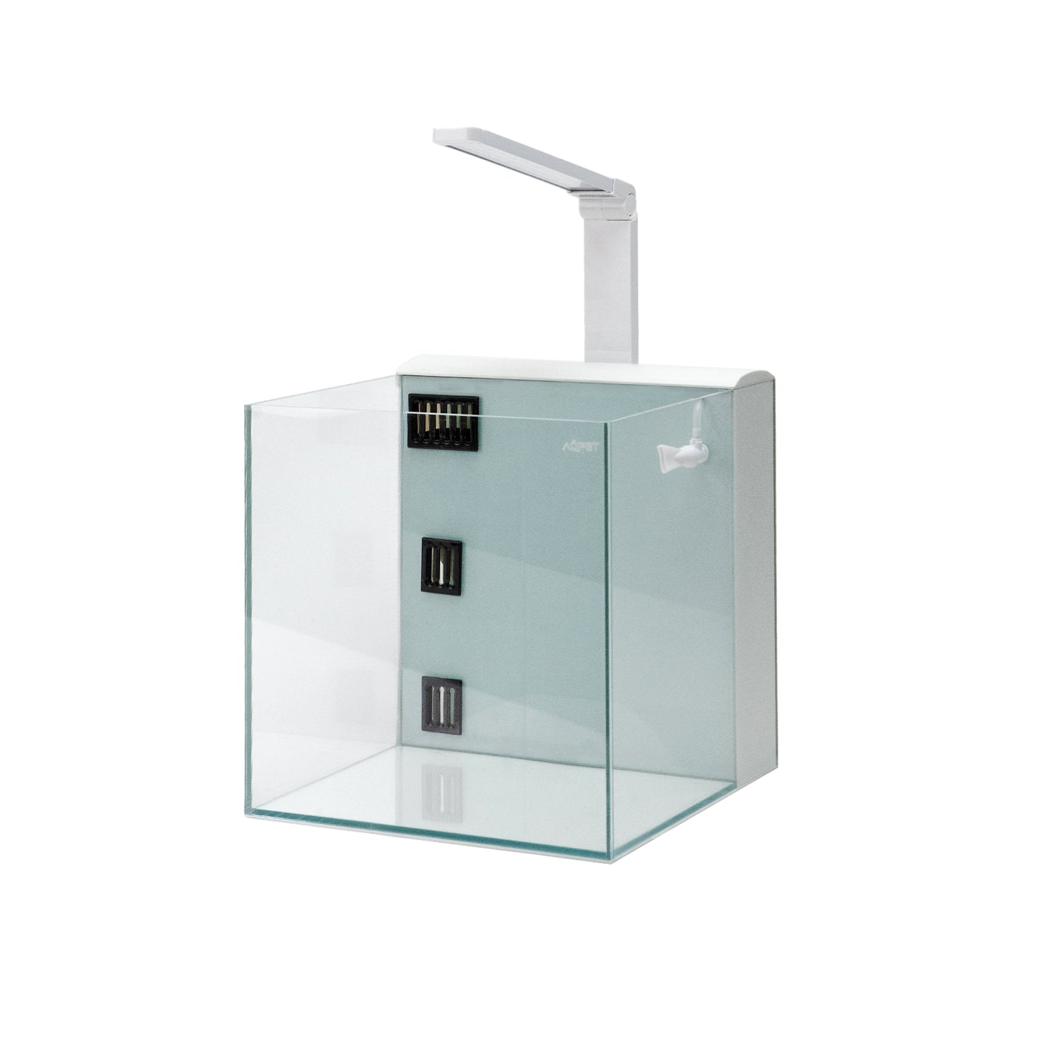 AQPET KUBIC 30 REAR WHITE - WITH REAR FILTER - 30X30X30 CM 5MM