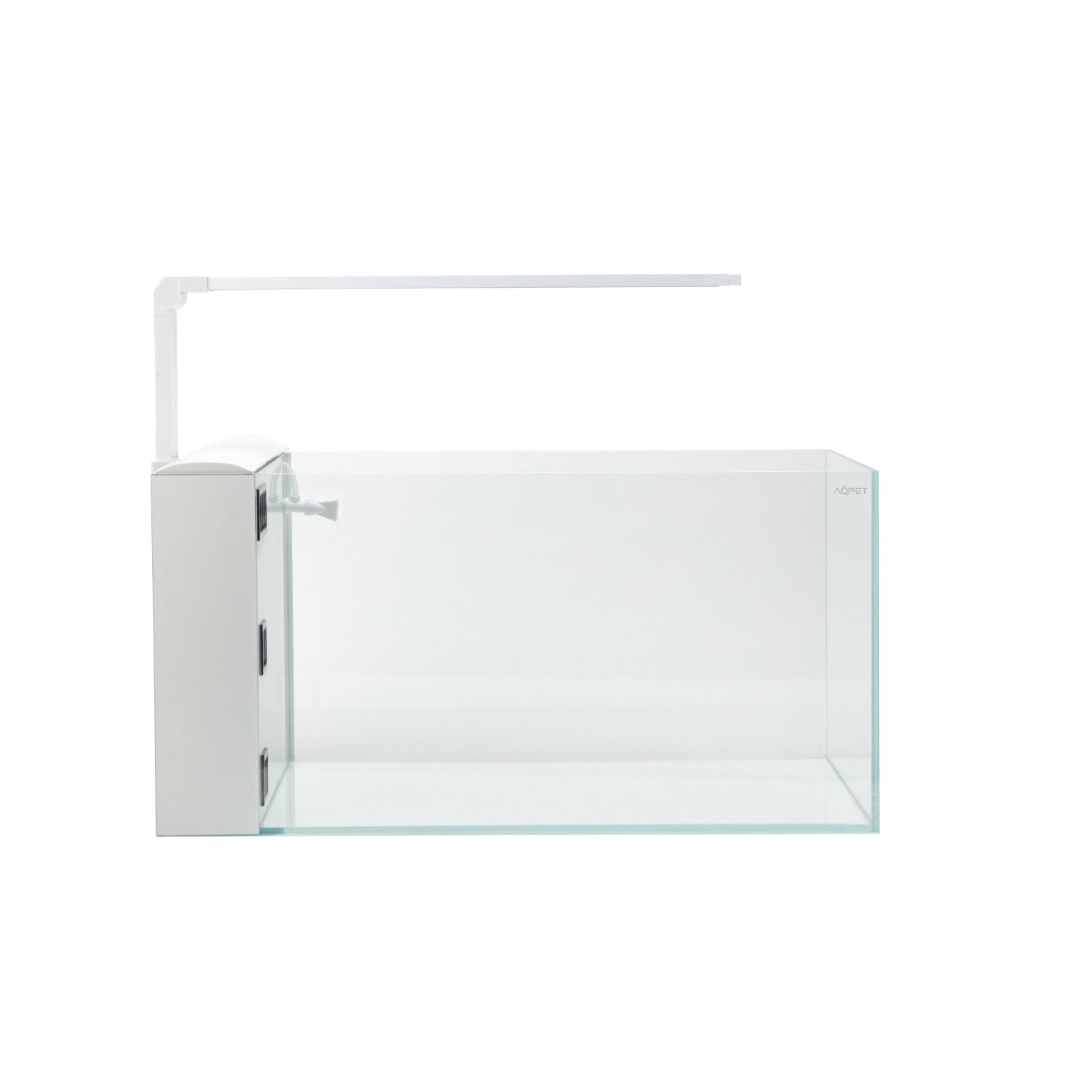 AQPET AQUA 60 REAR WHITE - WITH REAR FILTER - 60X30X30 CM 6 MM