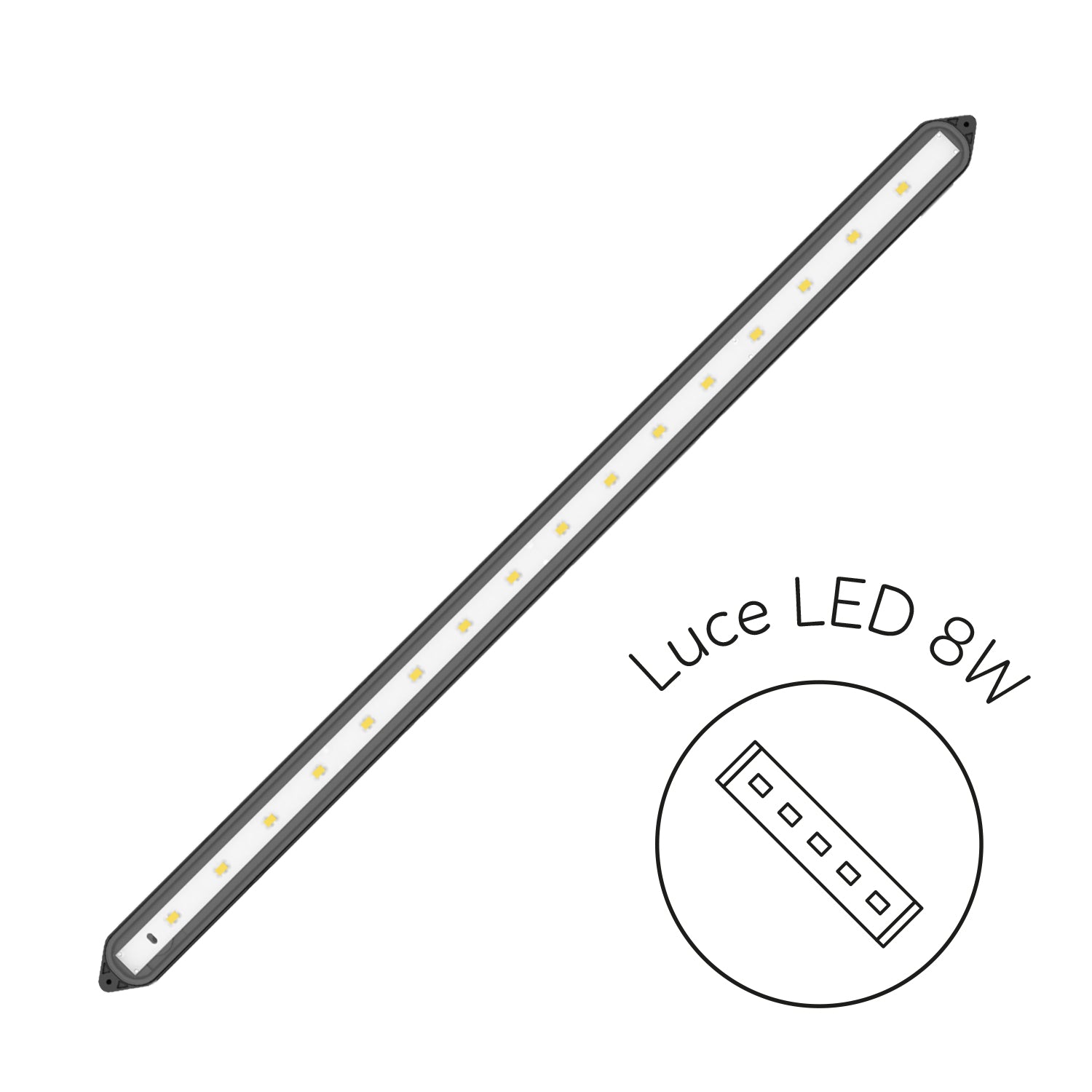 AQPET SIMPLY LED 60 BLACK AQUARIUM COMPLETE WITH LIGHT, FILTER AND HEATER - 59X30X39 H CM