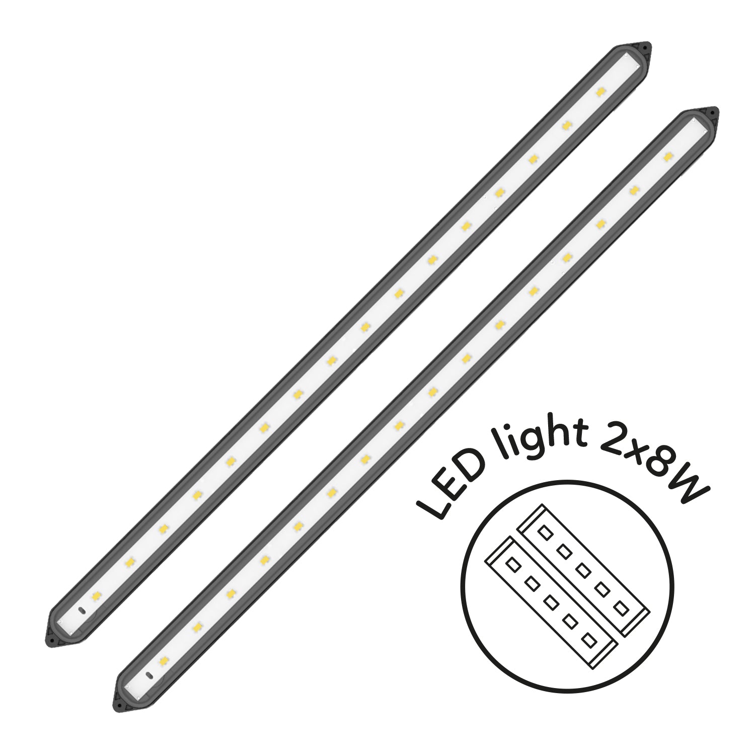 AQPET ACQUARIO SIMPLY LED 100 NERO COMPLETO DOPPIA LUCE FILTRO E RISCALDATORE - 80X32X45 H CM