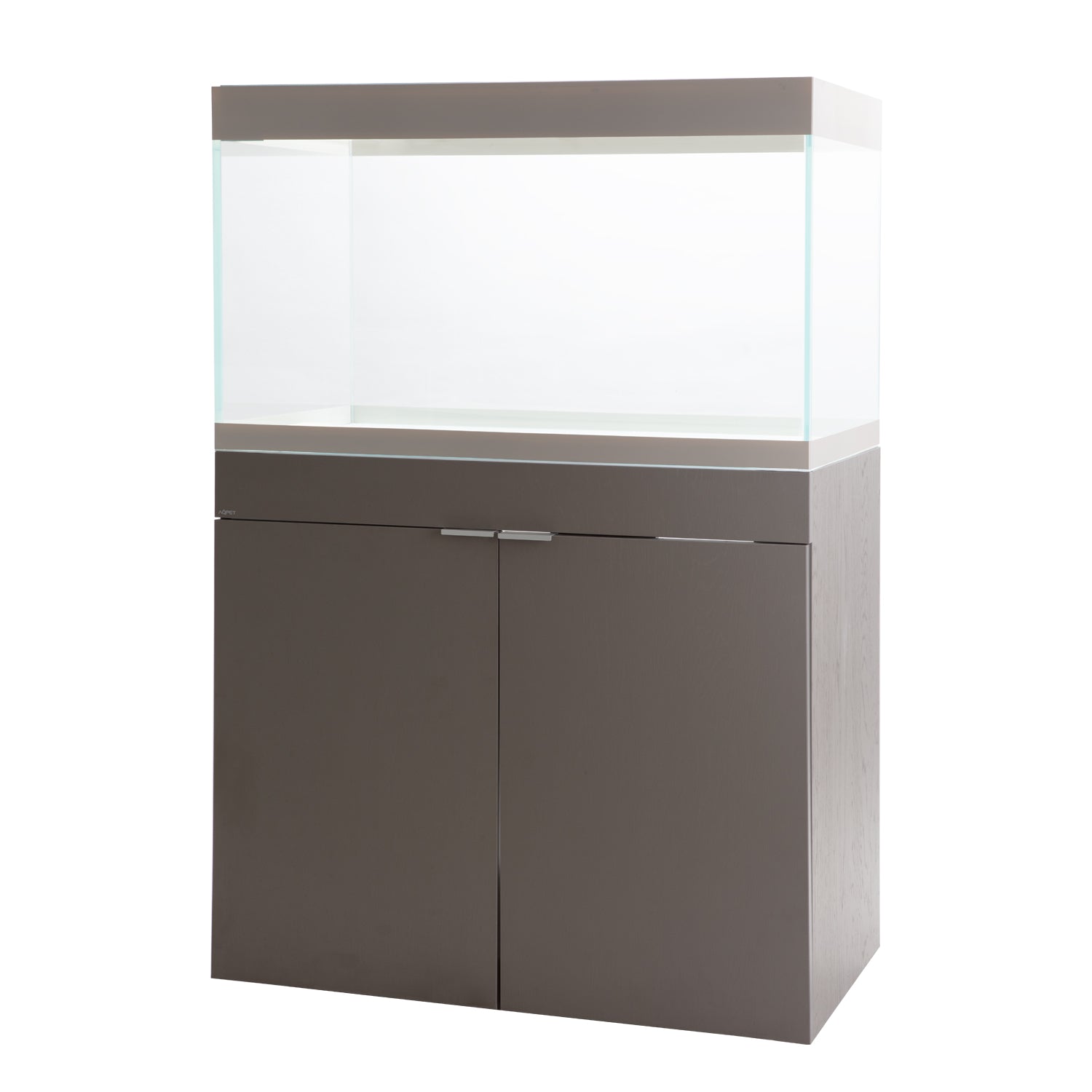 AQPET AQUARIUM RIVERIUM PLUS 90X50X55 H - 10 MM EXT. - WITH LED LIGHT, EXTERNAL FILTER AND TAUPE SUPPORT