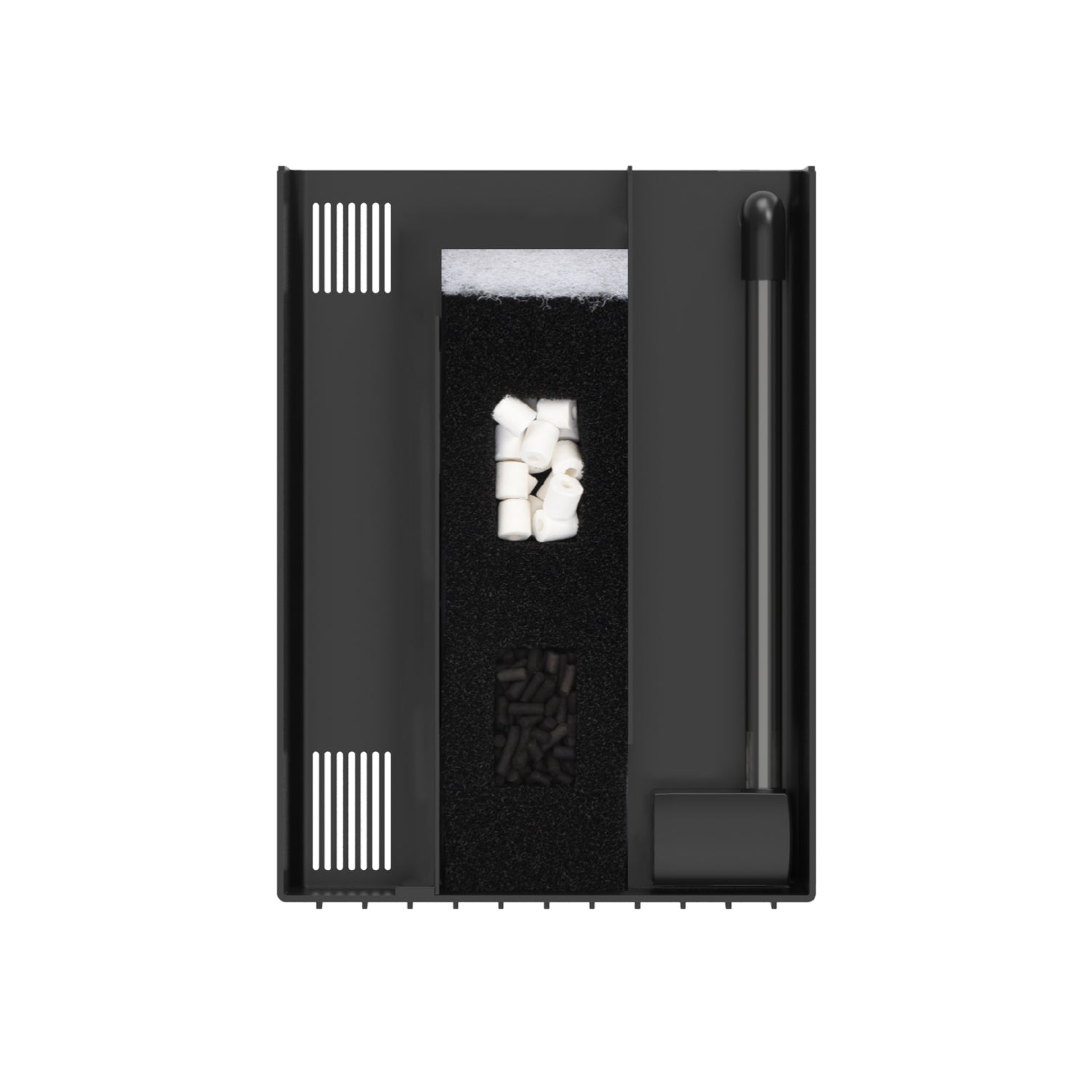 AQPET ACQUARIO SIMPLY LED 100 NERO COMPLETO DOPPIA LUCE FILTRO E RISCALDATORE - 80X32X45 H CM