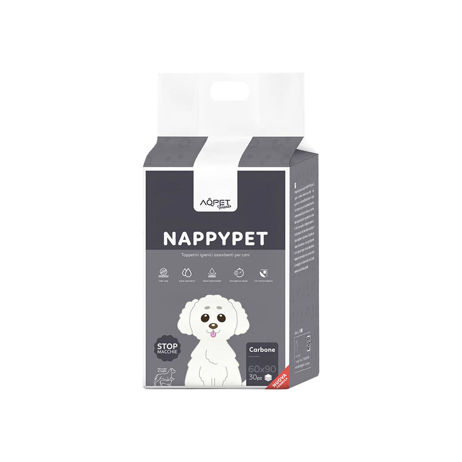 AQPET FRIENDS Tappetini Igienici Al Carbone Misura 30 Pz Per Cani Ultra Assorbenti Antiodore Impermeabili Addestramento Cuccioli Igiene Casa Al Carbone Attivo Igiene Quotidiana