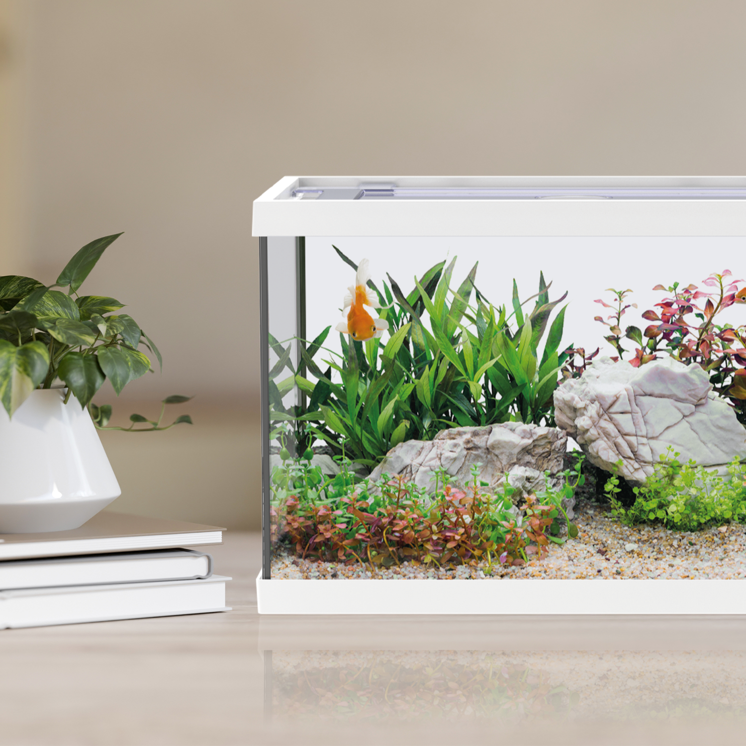 AQPET ACQUARIO ONE MINI IN VETRO 20 LT 39x22x26h BIANCO