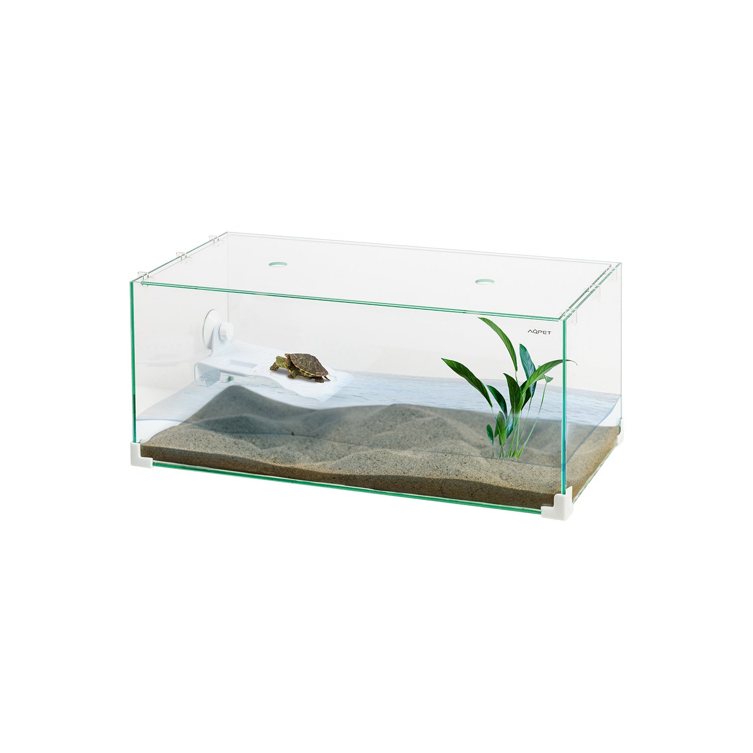AQPET TARTARUGHIERA IN VETRO TORTUGA 40 - 40X24X17 CM CON ISOLOTTO