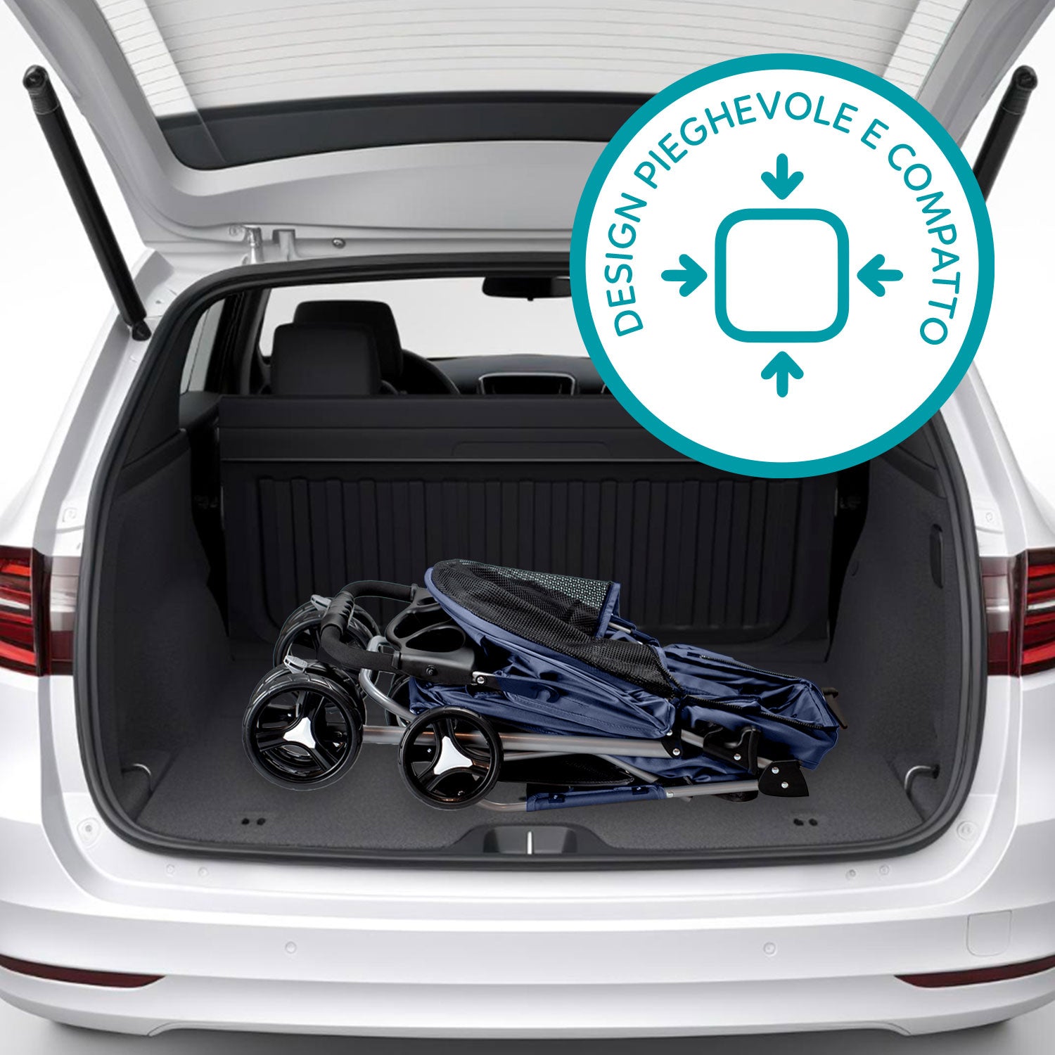 AQPET FRIENDS COMFORTABLE AND PRACTICAL STROLLER FOR MEDIUM/SMALL SIZE DOGS