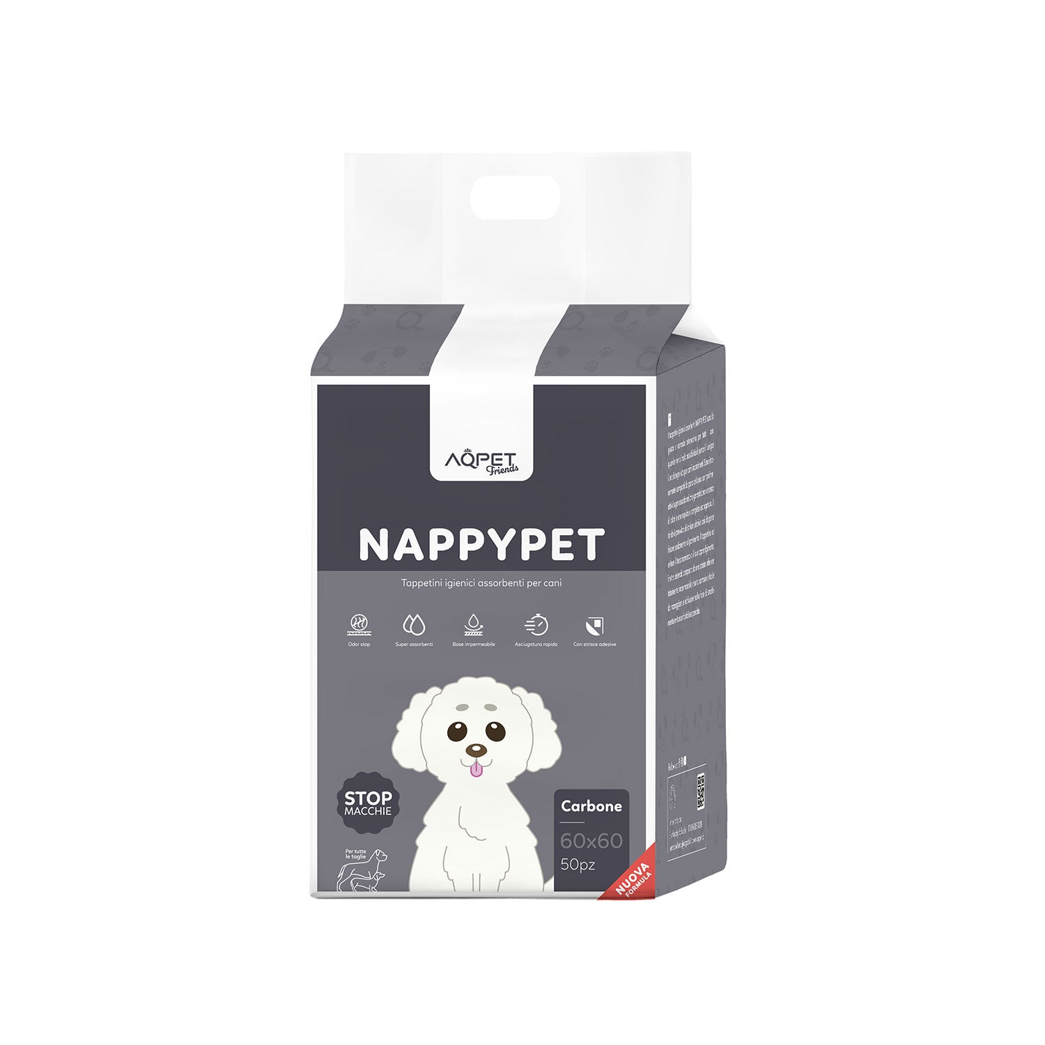 AQPET FRIENDS TAPPETINI IGIENICI AL CARBONE MISURA 50 PZ