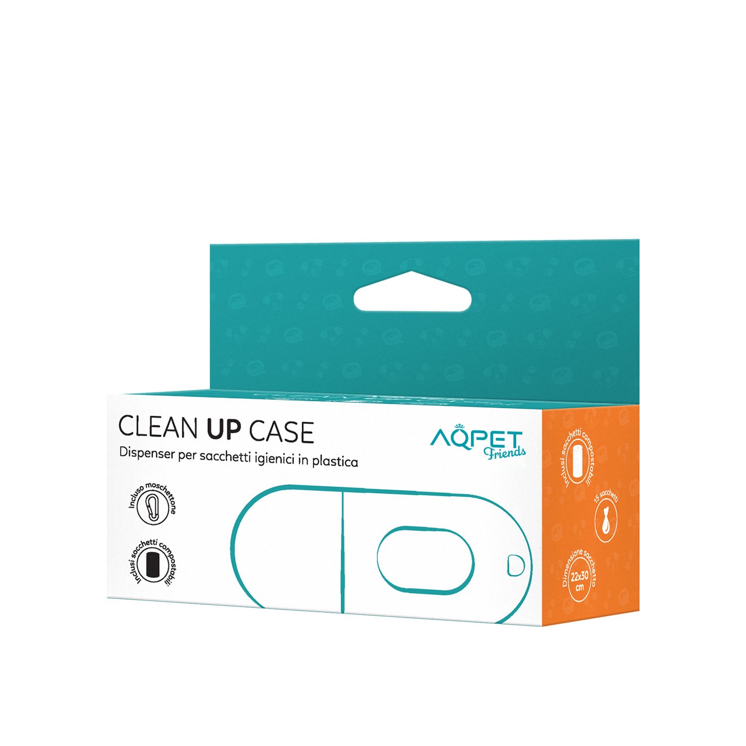 AQPET FRIENDS DISPENSER IN PLASTICA INCLUSO SACCHETTI IGIENICI COMPOSTABILI
