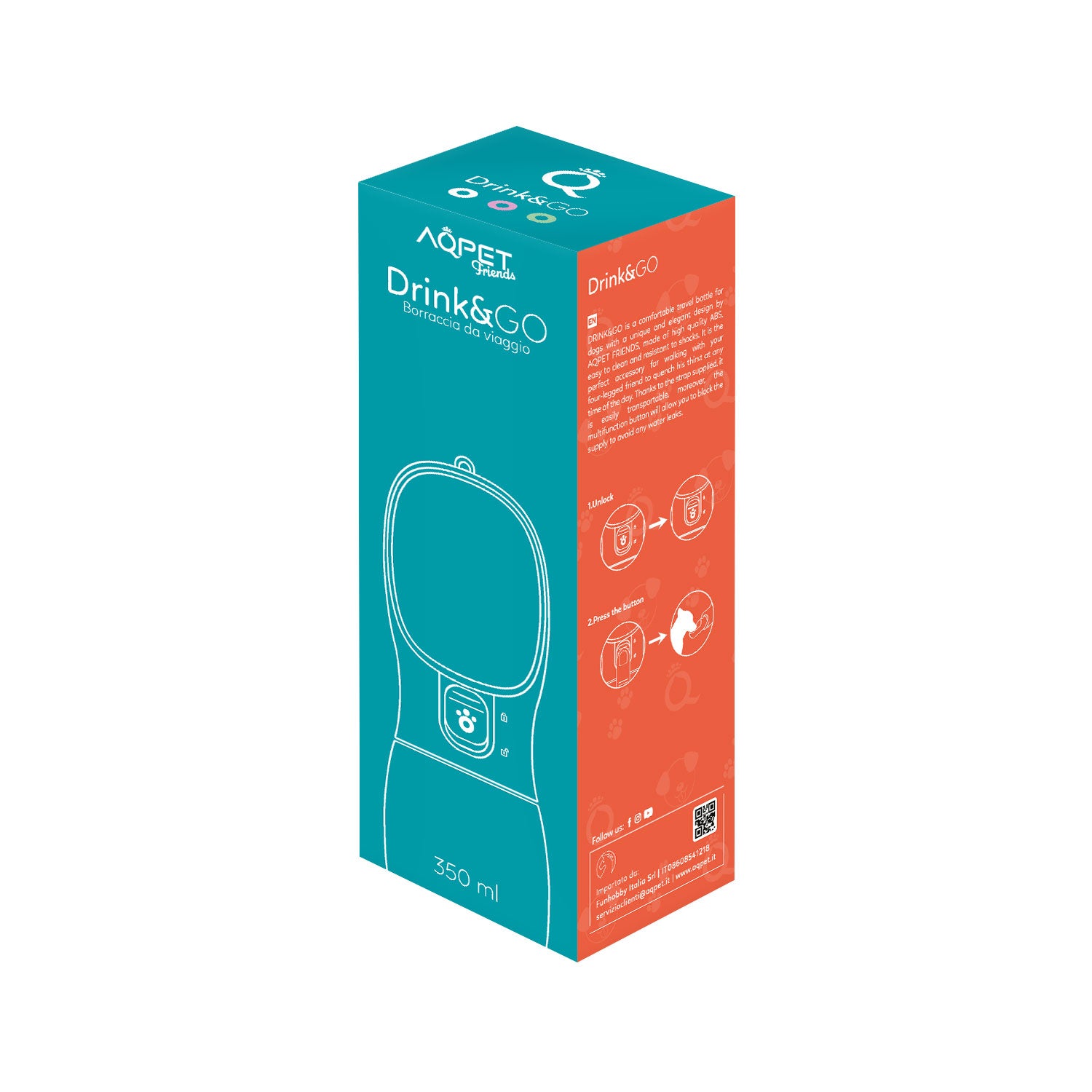 AQPET FRIENDS DRINK&GO TRAVEL DRINKER