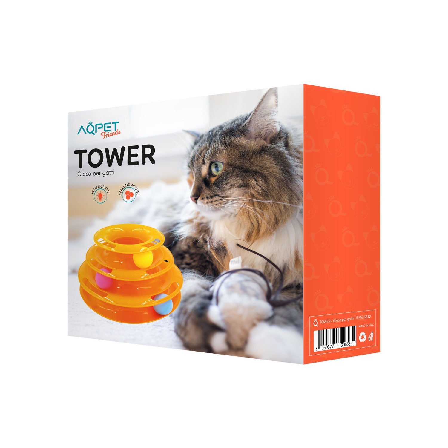 AQPET FRIENDS CAT TOY TOWER - 25X13 CM