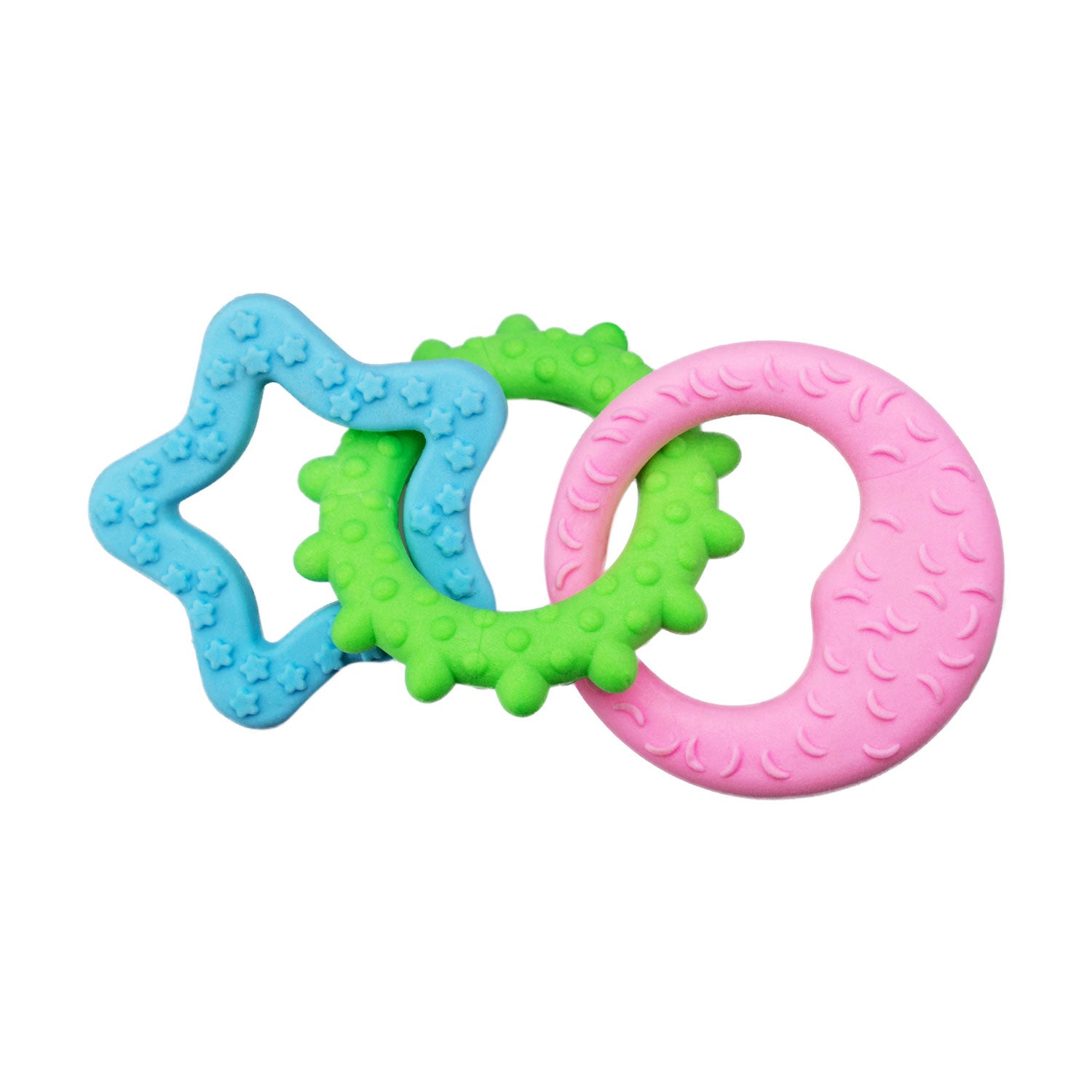 AQPET GIOCHI PER CANE DENTAL CATENA DI GOMMA CON FORME 18 X 8 CM