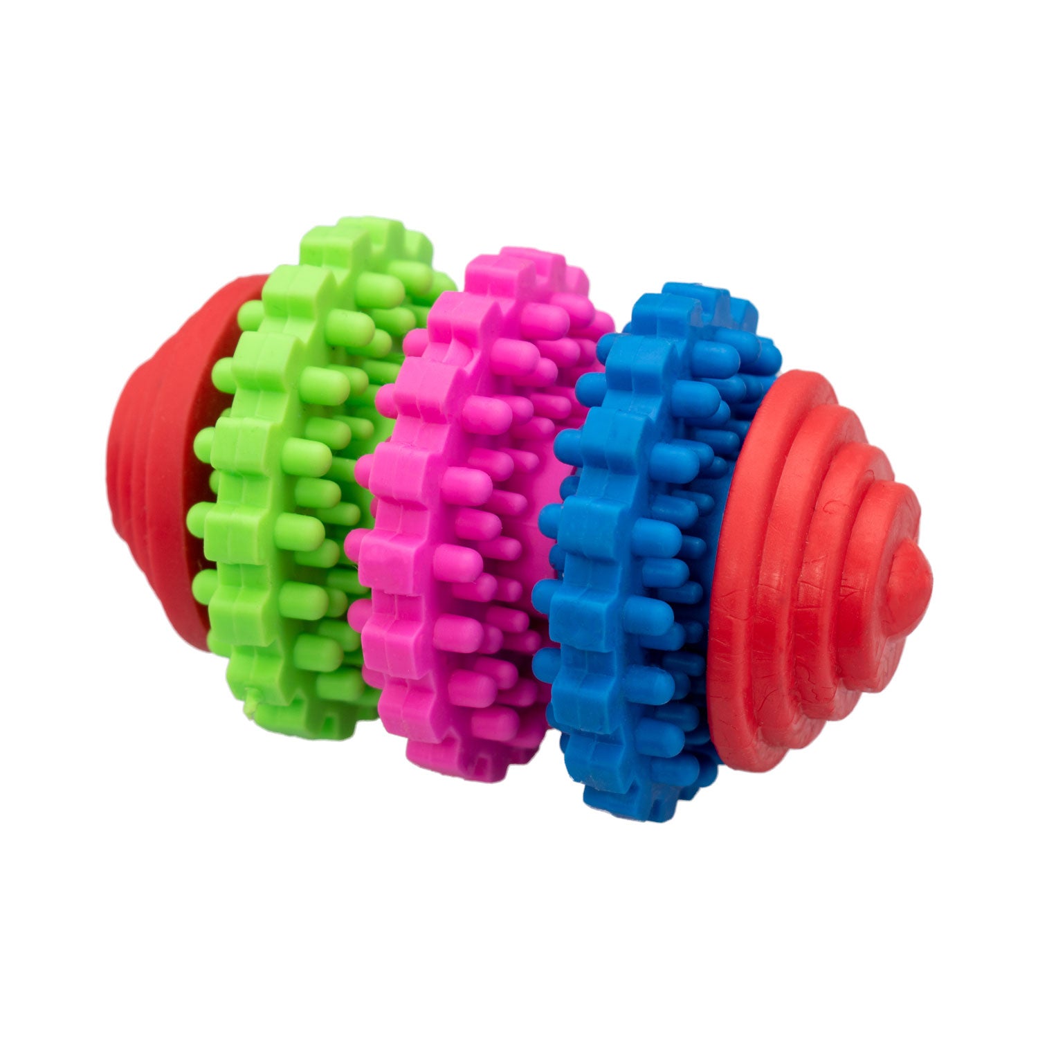 AQPET GIOCHI PER CANE DENTAL CILINDRO COLORATO DI GOMMA