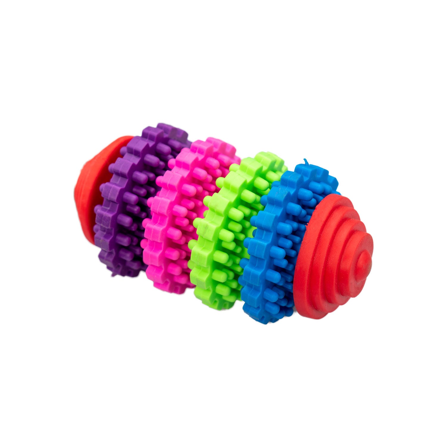 AQPET GIOCHI PER CANE DENTAL CILINDRO COLORATO DI GOMMA