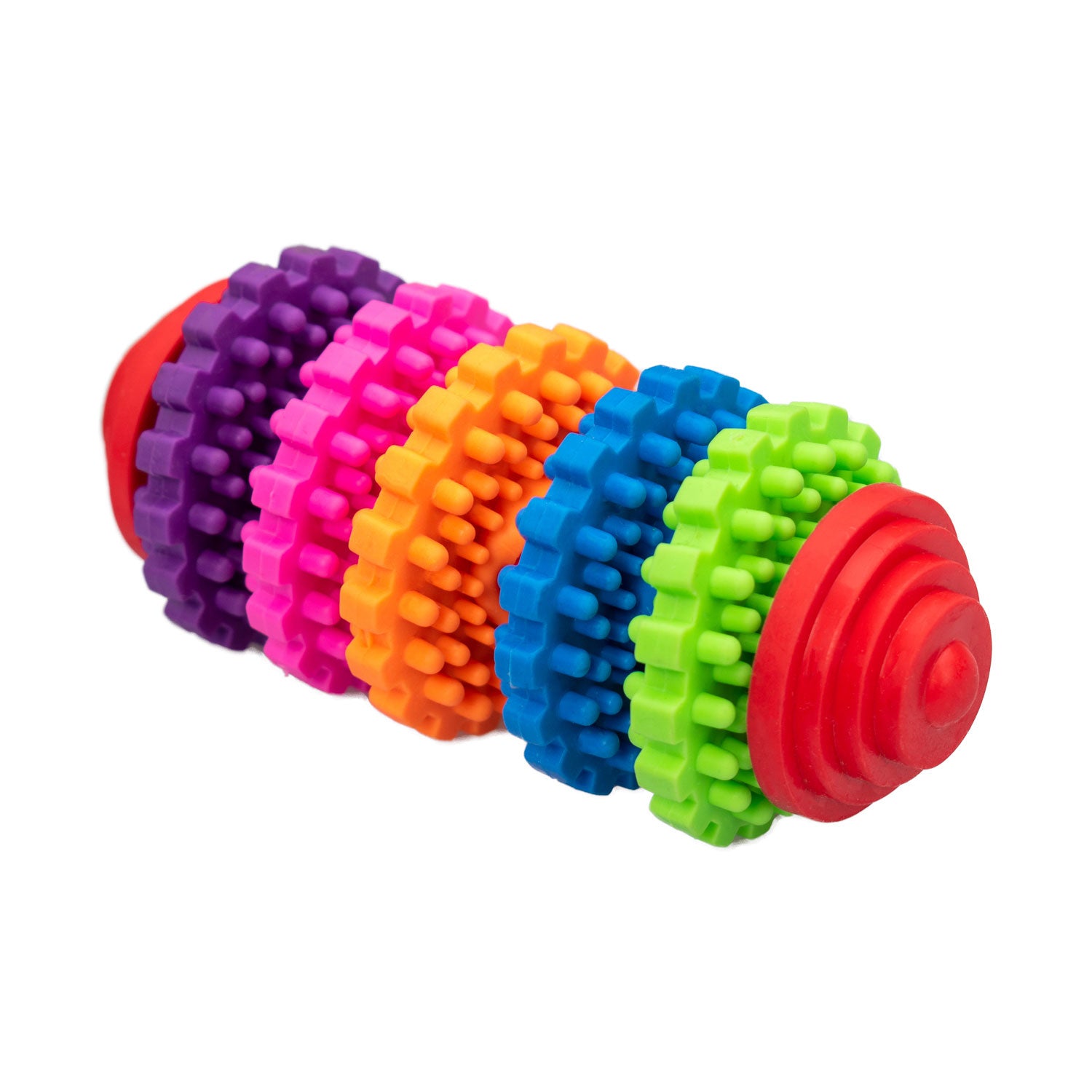 AQPET GIOCHI PER CANE DENTAL CILINDRO COLORATO DI GOMMA