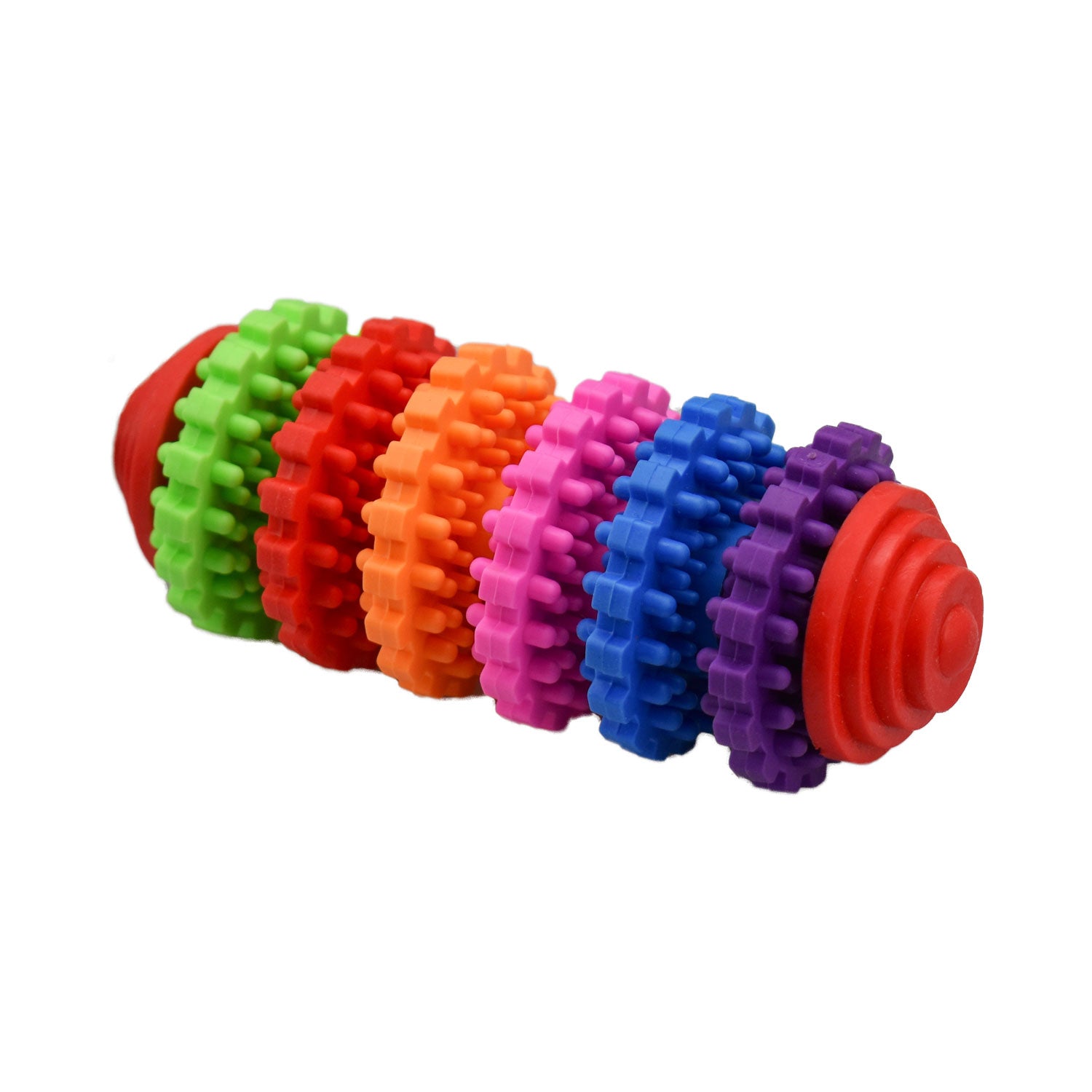 AQPET GIOCHI PER CANE DENTAL CILINDRO COLORATO DI GOMMA