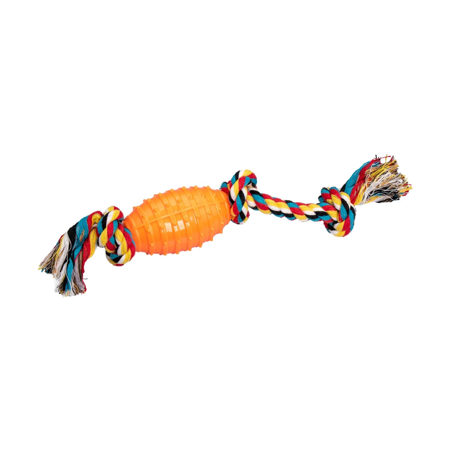 AQPET GIOCHI PER CANE SMARTY CORDA E PALLA OVALE DI GOMMA 38 CM
