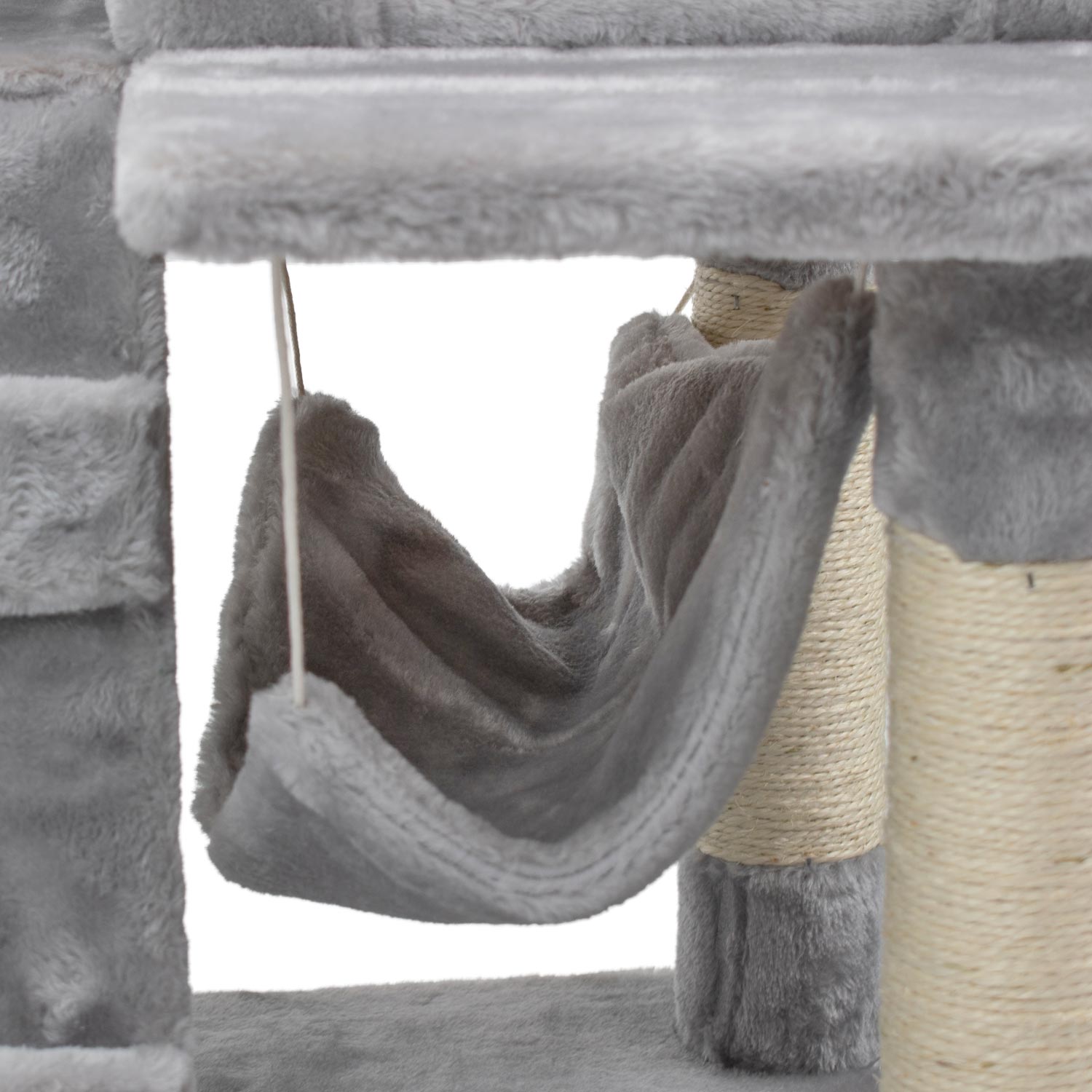 AQPET FRIENDS BERLIN SISAL SCRATCHING POST 135 CM GREY