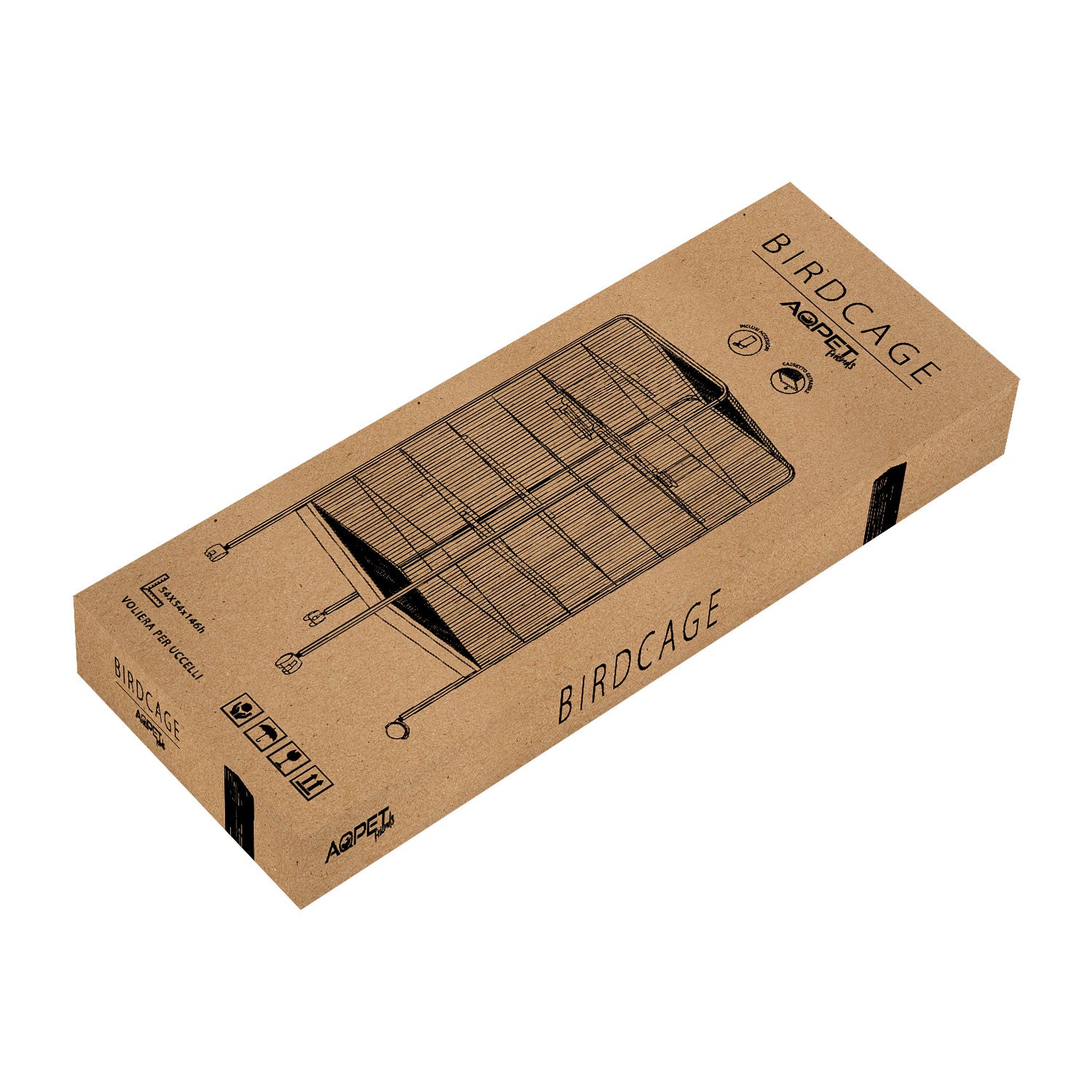 AQPET FRIENDS COMPLETE BIRDS AVIARY 146X54X54CM