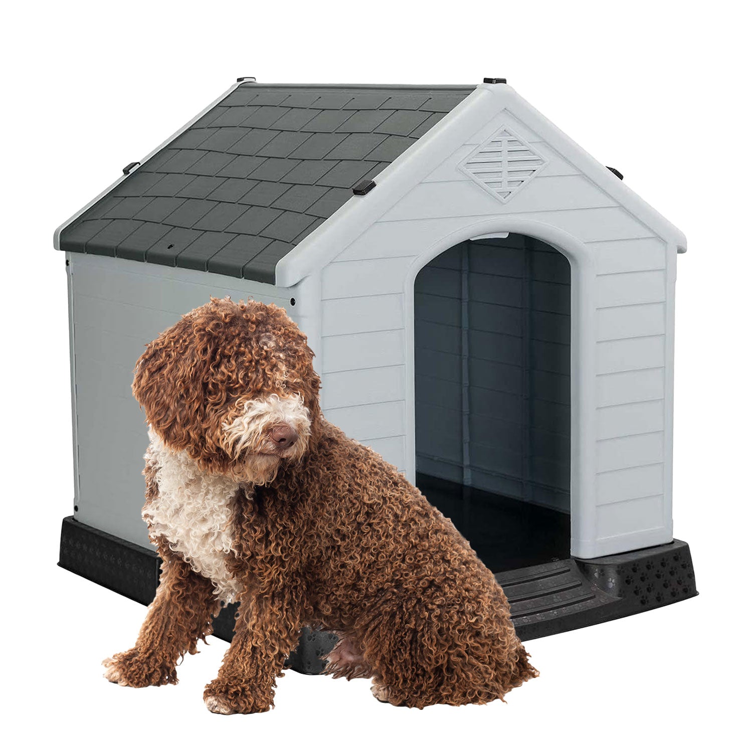 AQPET FRIENDS CHALET PLASTIC DOG HOUSE