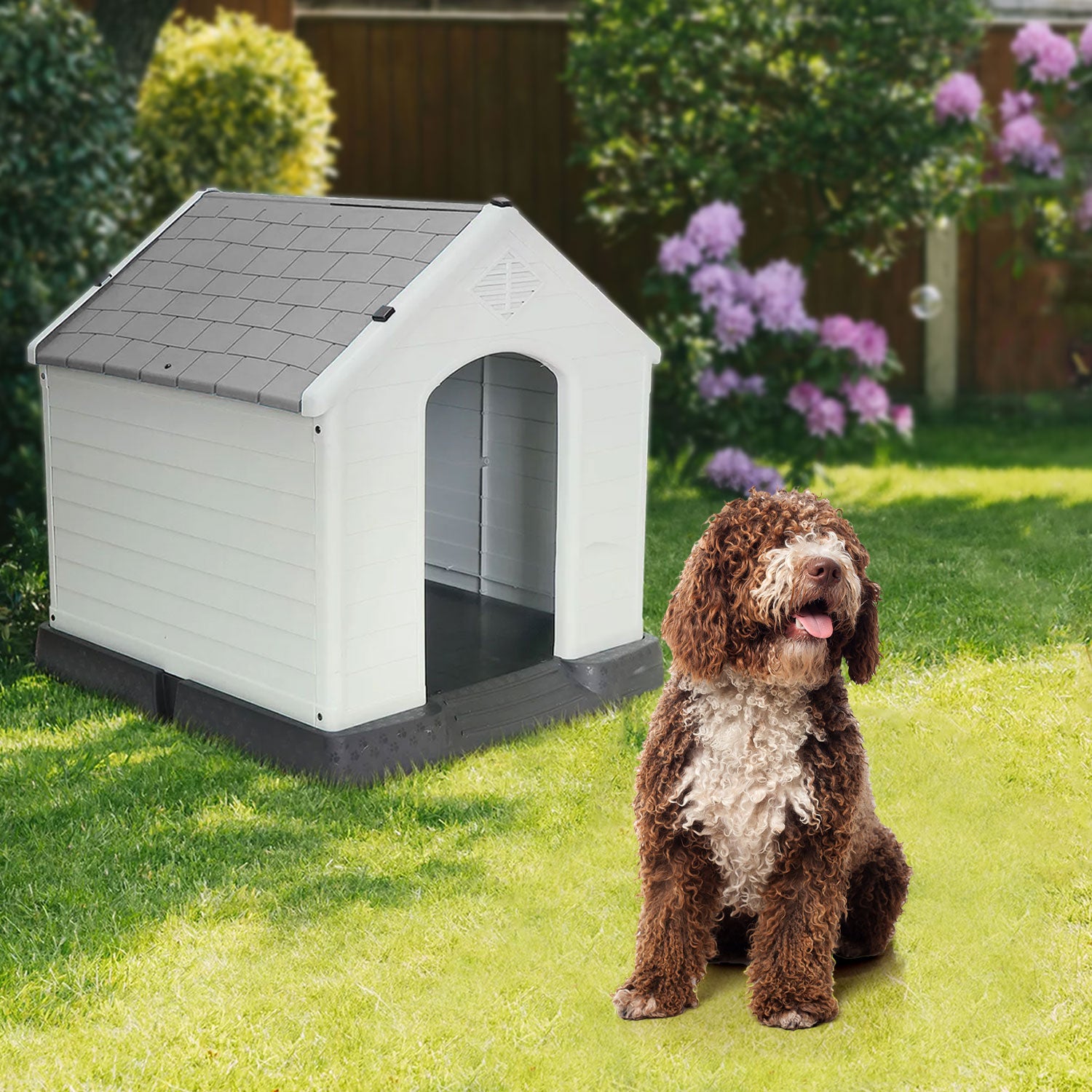 AQPET FRIENDS CHALET PLASTIC DOG HOUSE