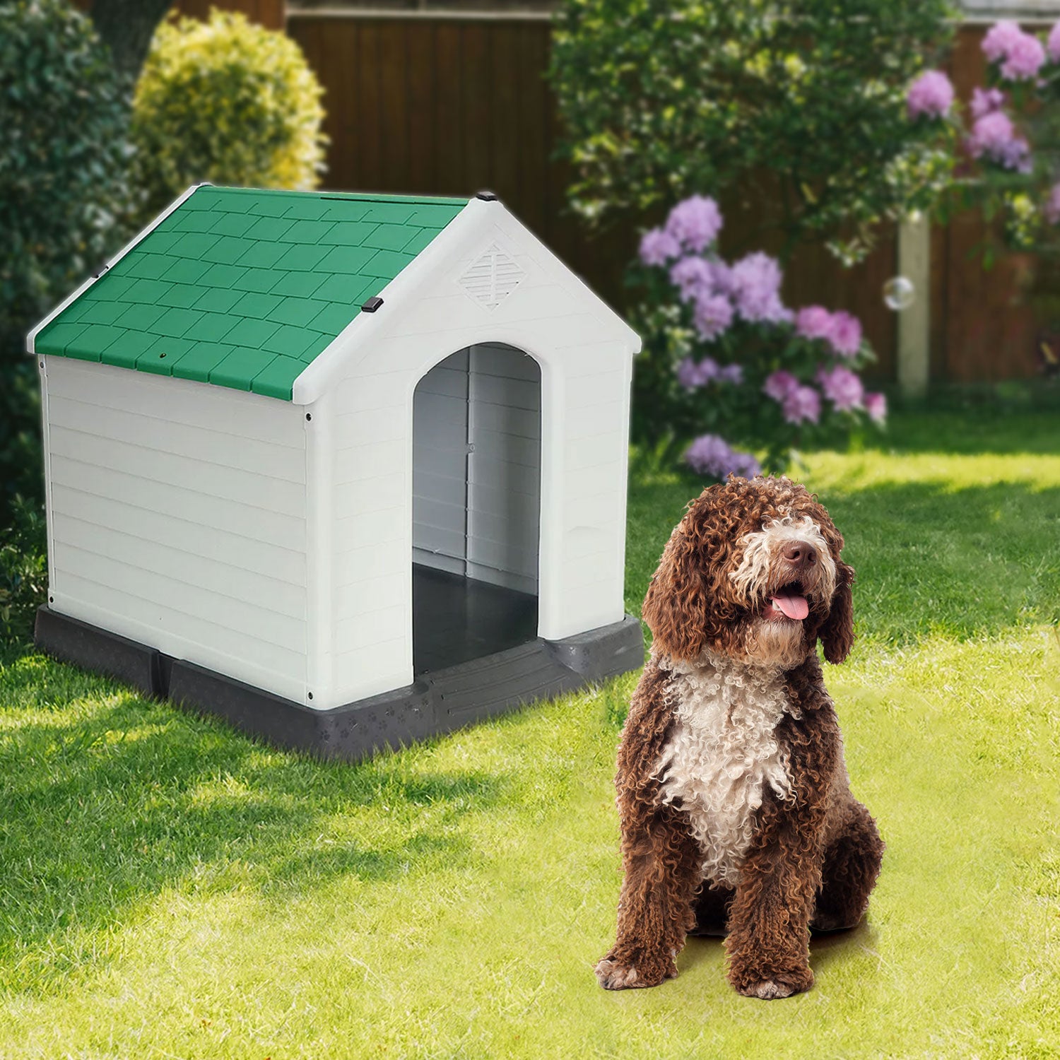 AQPET FRIENDS CHALET PLASTIC DOG HOUSE