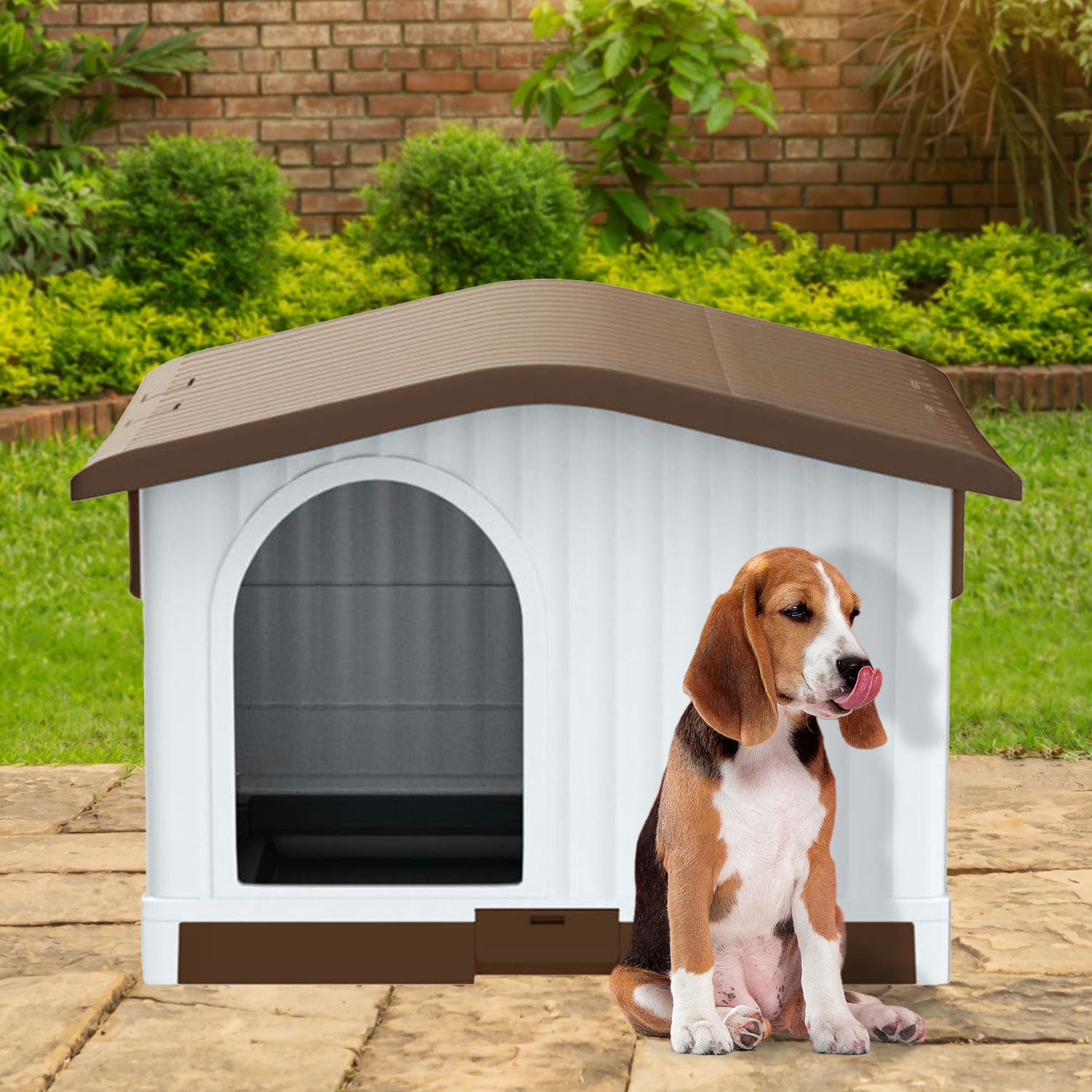 AQPET FRIENDS VILLA CUCCIA IN PLASTICA - 87 X 74 X 61 H COLORE MARRONE