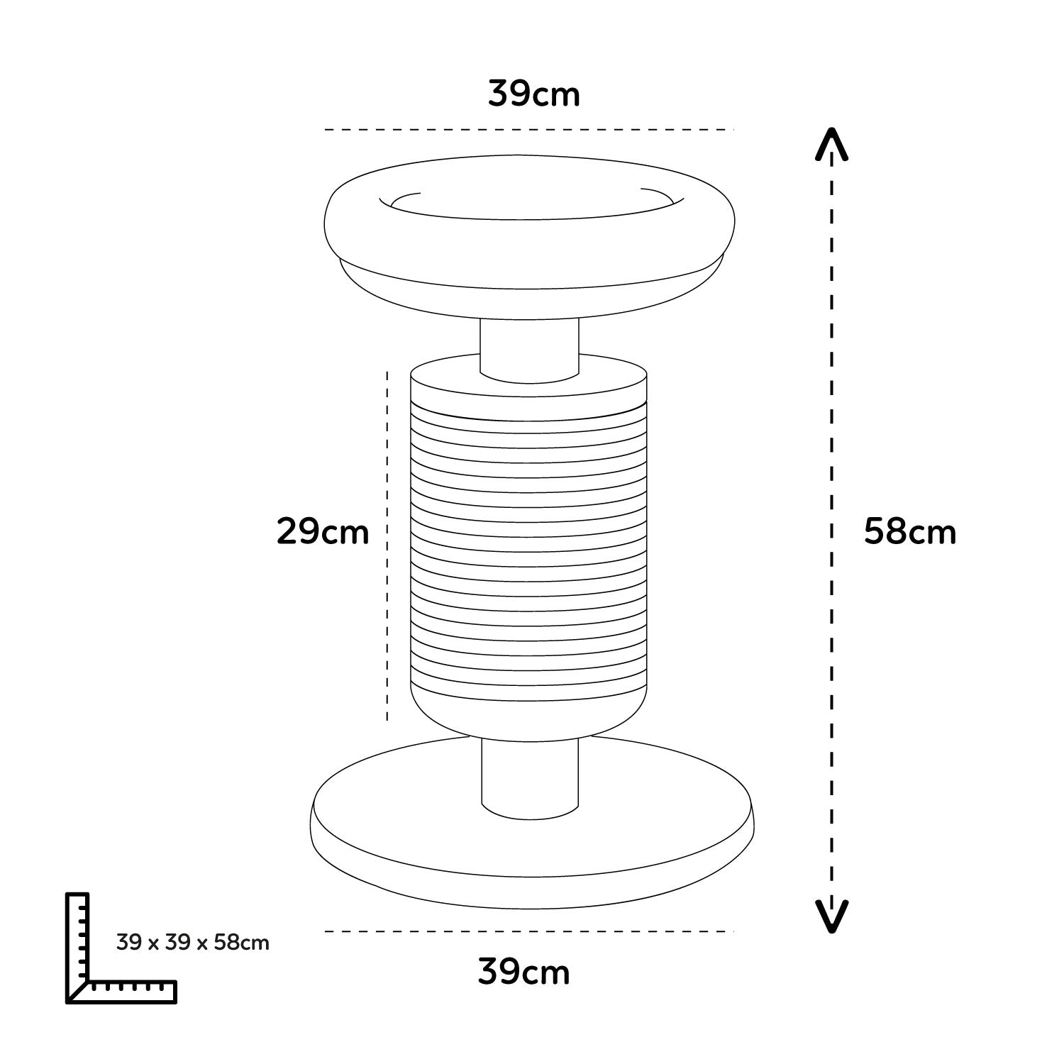 AQPET FRIENDS SCRATCHING POST DUBLIN 39X39X58 CM