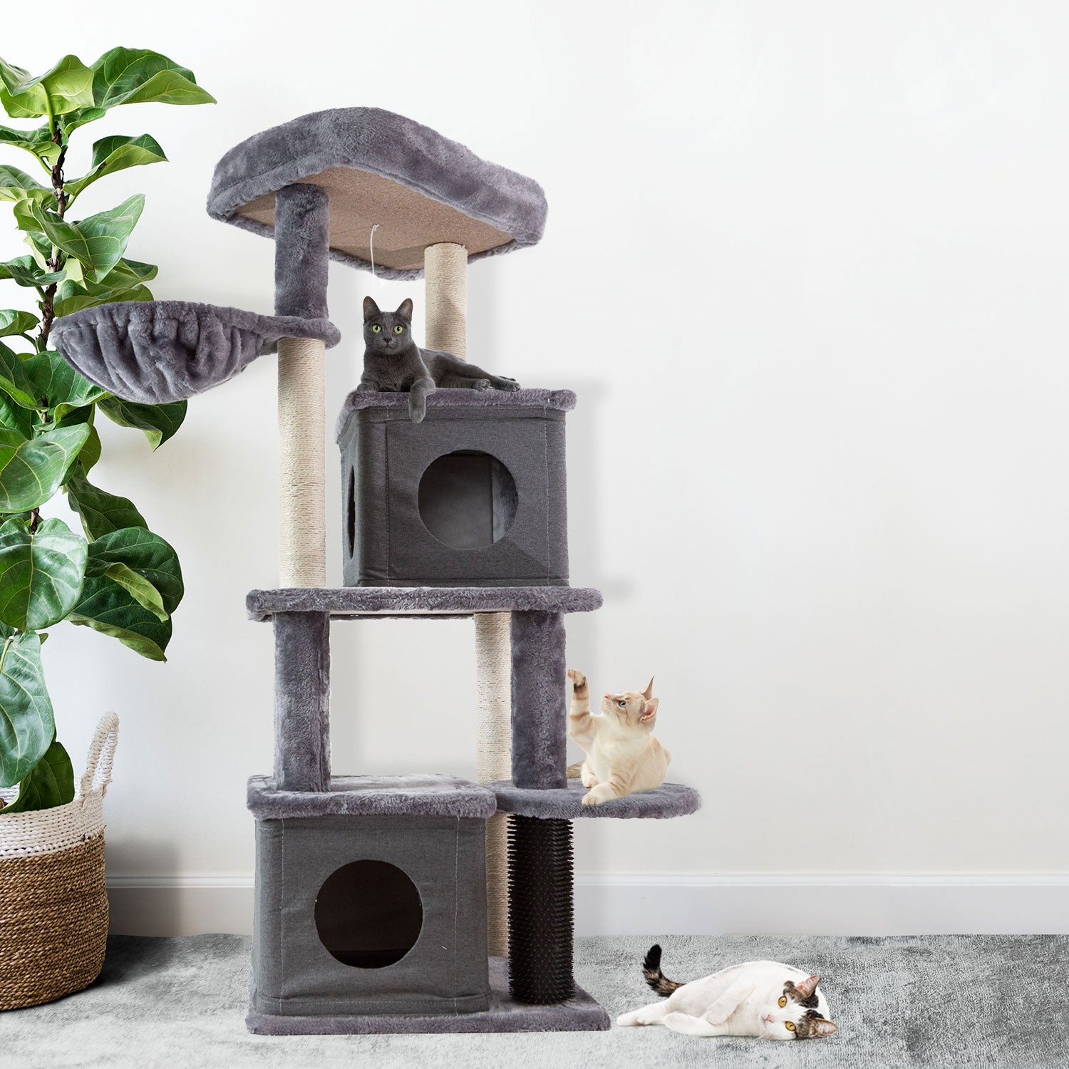AQPET FRIENDS SCRATCHING POST LONDON 48X44X125 CM H