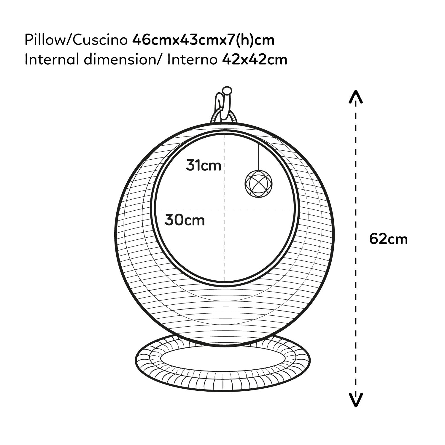 AQPET FRIENDS MORFEO SUSPENDED CAT SCRATCHING POST