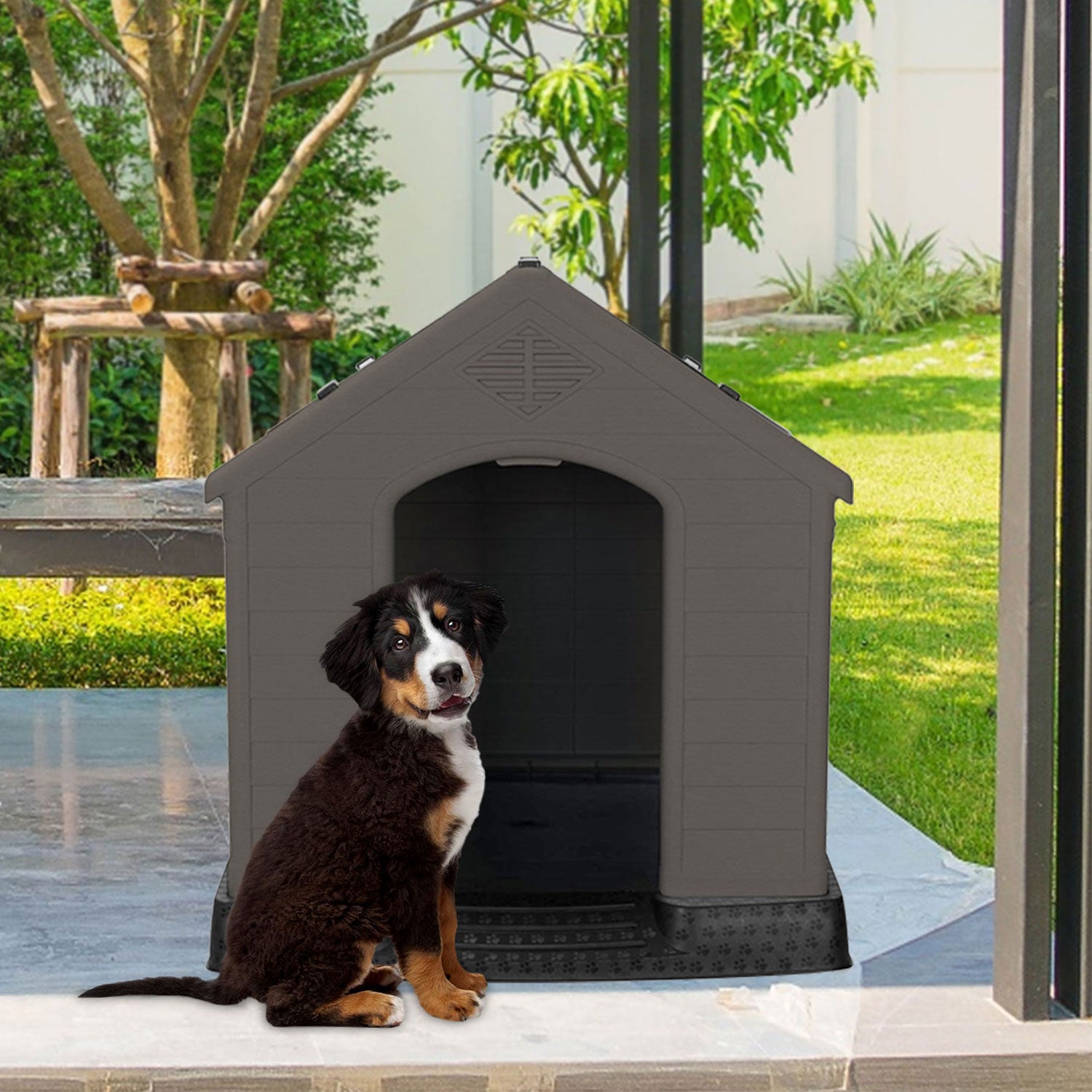 AQPET FRIENDS CHALET PLASTIC DOG HOUSE