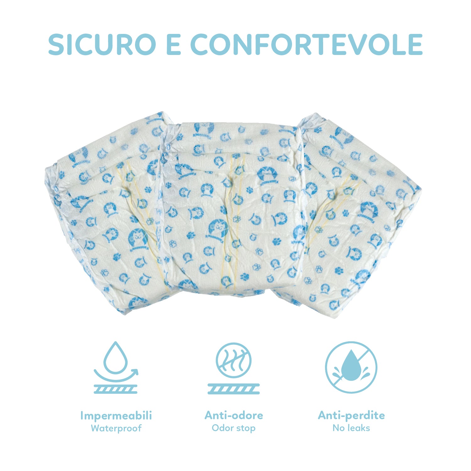 AQPET FRIENDS Nappy Slips Pannolini A Fascia Per Cani Maschi 36 Pezzi Assorbenti Igiene Quotidiana