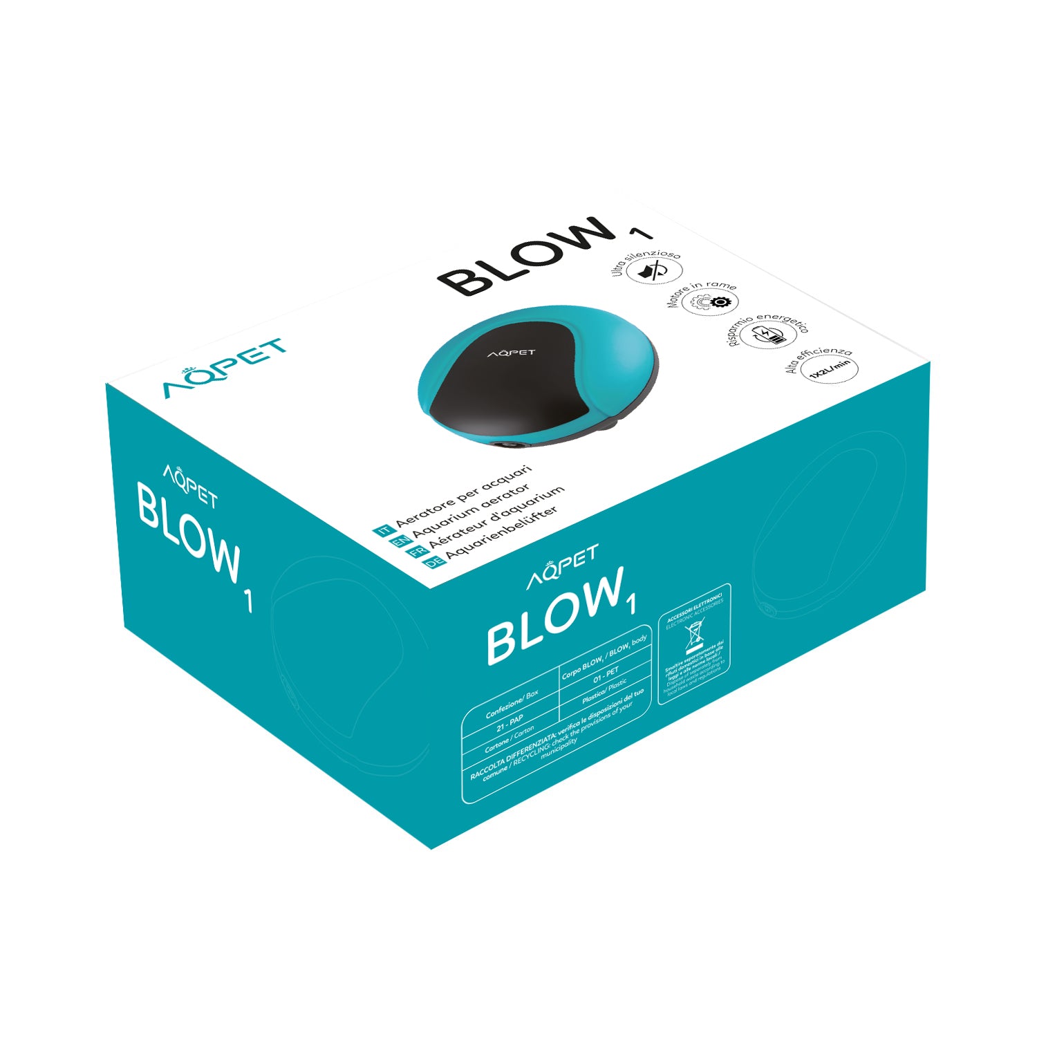 AQPET AERATOR BLOW SILENT SINGLE OUTLET