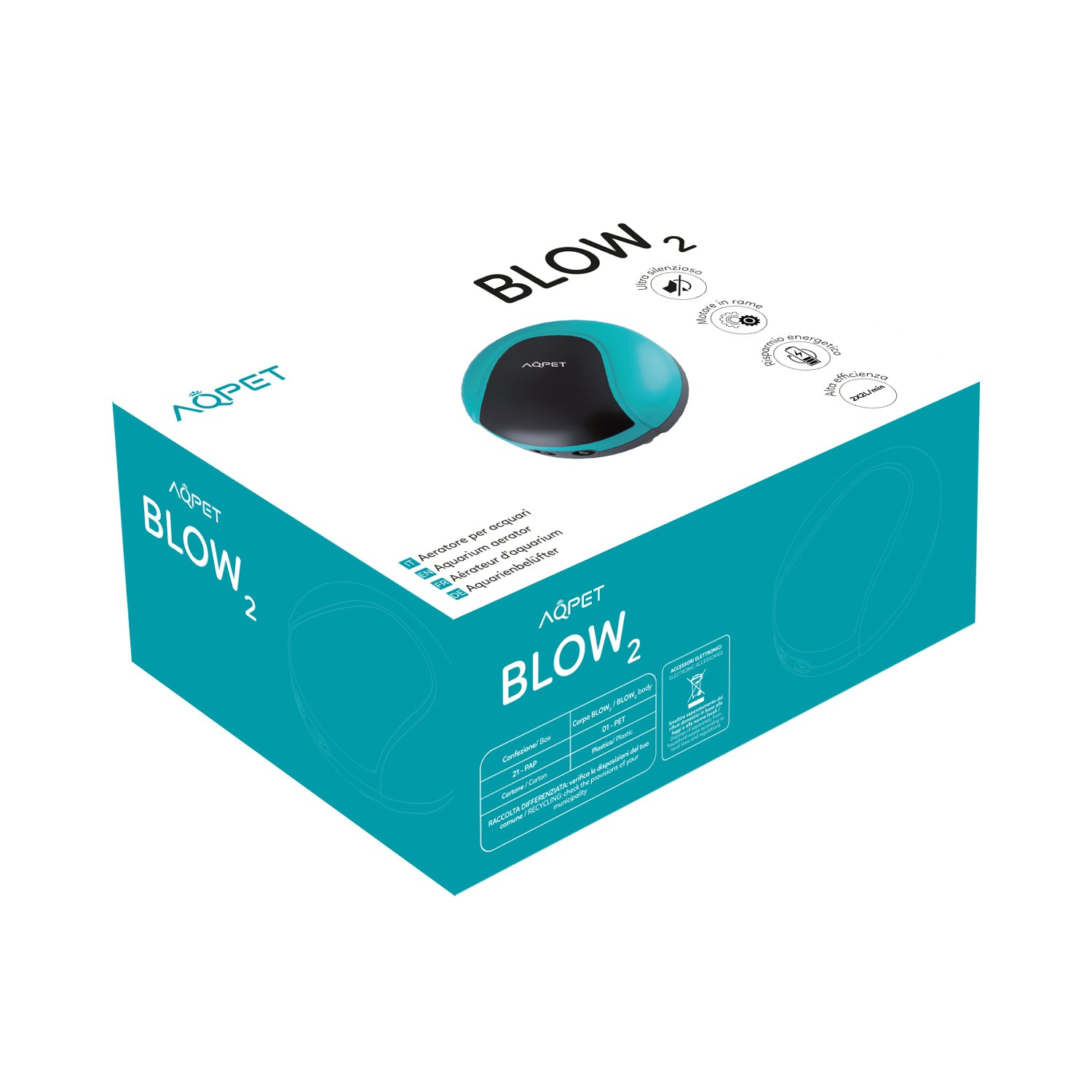 AQPET AERATOR BLOW SILENT SINGLE OUTLET