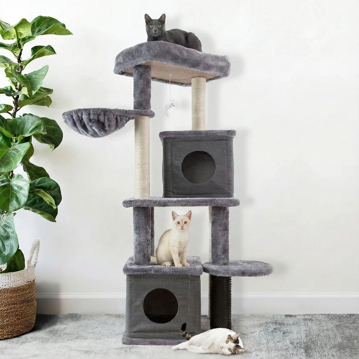 AQPET FRIENDS SCRATCHING POST LONDON 48X44X125 CM H