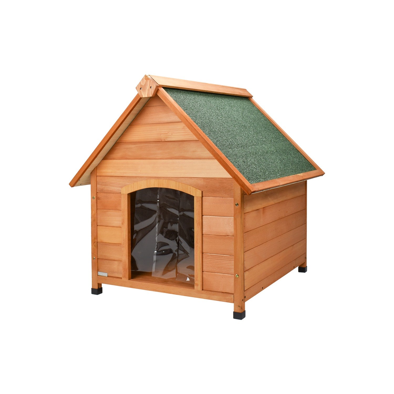 AQPET FRIENDS SUITE CUCCIA IN LEGNO CON TETTO SPIOVENTE COMPLETA DI TENDA TERMICA