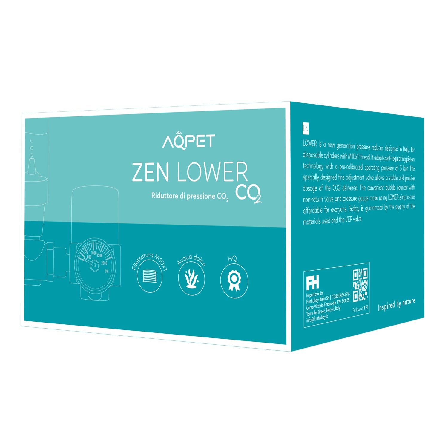 AQPET ZEN LOWER RIDUTTORE DI PRESSIONE PER BOMBOLE CO2