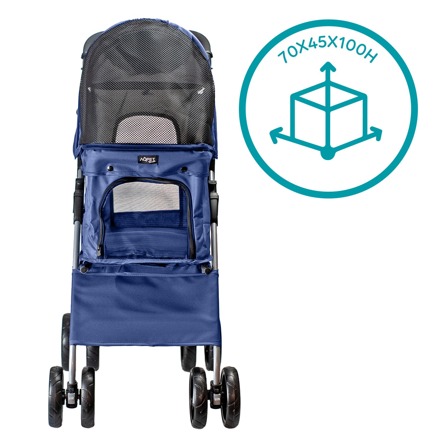 AQPET FRIENDS PETBUGGY PASSEGGINO COMODO E PRATICO PER CANI TAGLIA MEDIA/ PICCOLA