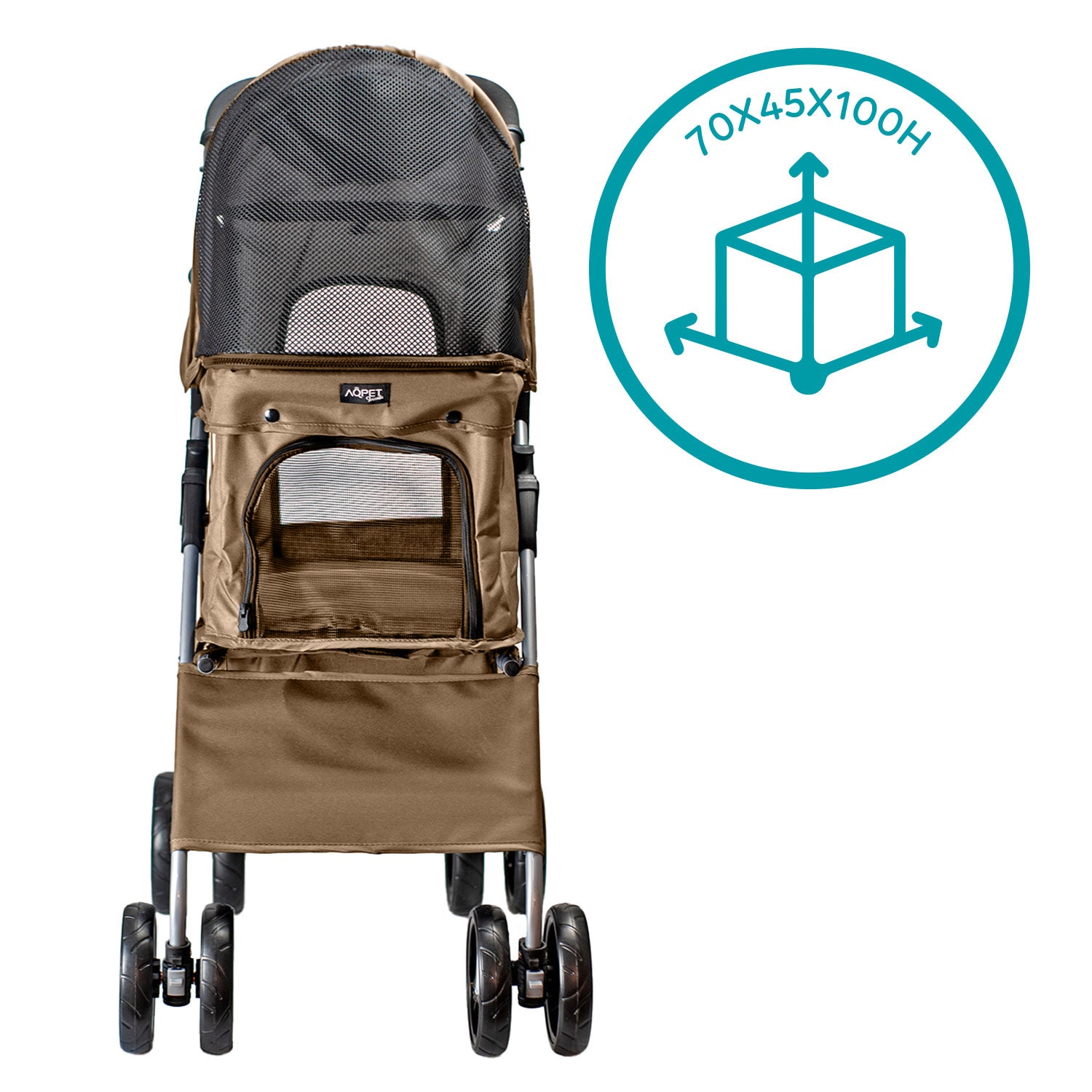AQPET FRIENDS PETBUGGY PASSEGGINO COMODO E PRATICO PER CANI TAGLIA MEDIA/ PICCOLA