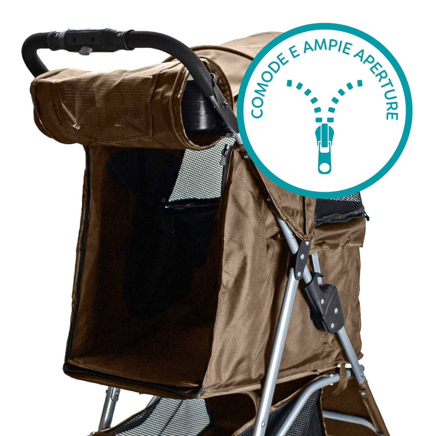 AQPET FRIENDS PETBUGGY PASSEGGINO COMODO E PRATICO PER CANI TAGLIA MEDIA/ PICCOLA