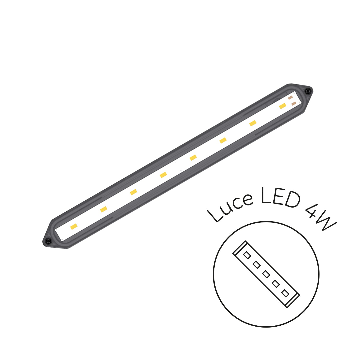 AQPET ACQUARIO SIMPLY LED 30 BIANCO COMPLETO LUCE E FILTRO - 39X22X30 H CM