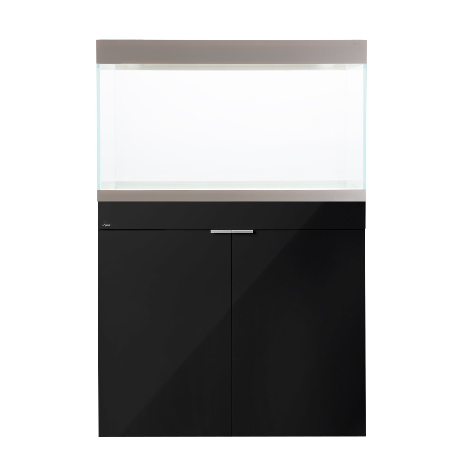 AQPET ACQUARIO RIVERIUM PLUS 90X50X55 H - 10 MM EXT. - CON LUCE LED, FILTRO ESTERNO E SUPPORTO NERO