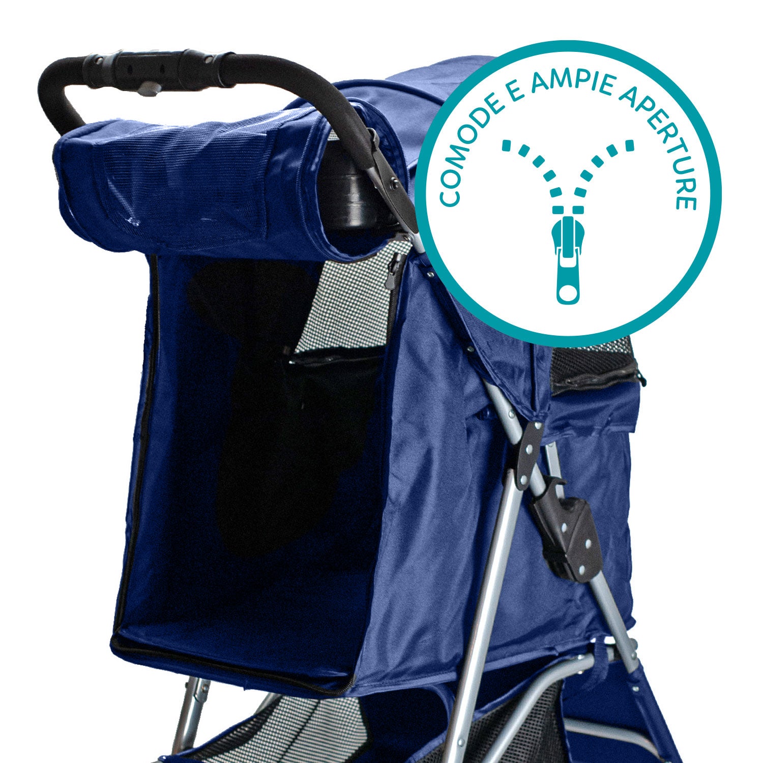 AQPET FRIENDS PETBUGGY PASSEGGINO COMODO E PRATICO PER CANI TAGLIA MEDIA/ PICCOLA