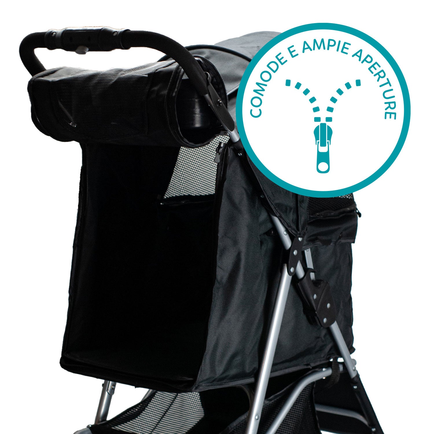 AQPET FRIENDS PETBUGGY PASSEGGINO COMODO E PRATICO PER CANI TAGLIA MEDIA/ PICCOLA