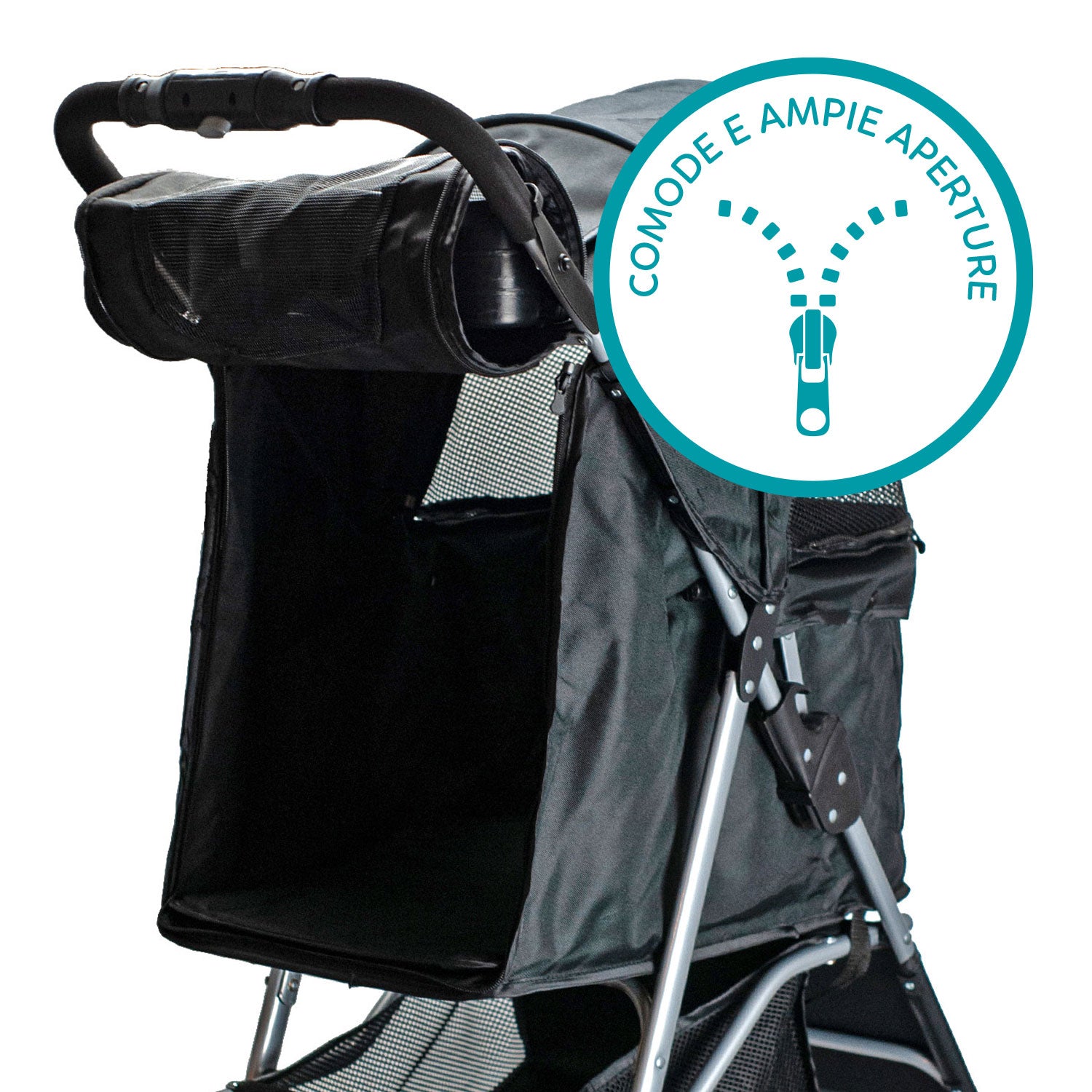 AQPET FRIENDS PETBUGGY PASSEGGINO COMODO E PRATICO PER CANI TAGLIA MEDIA/ PICCOLA