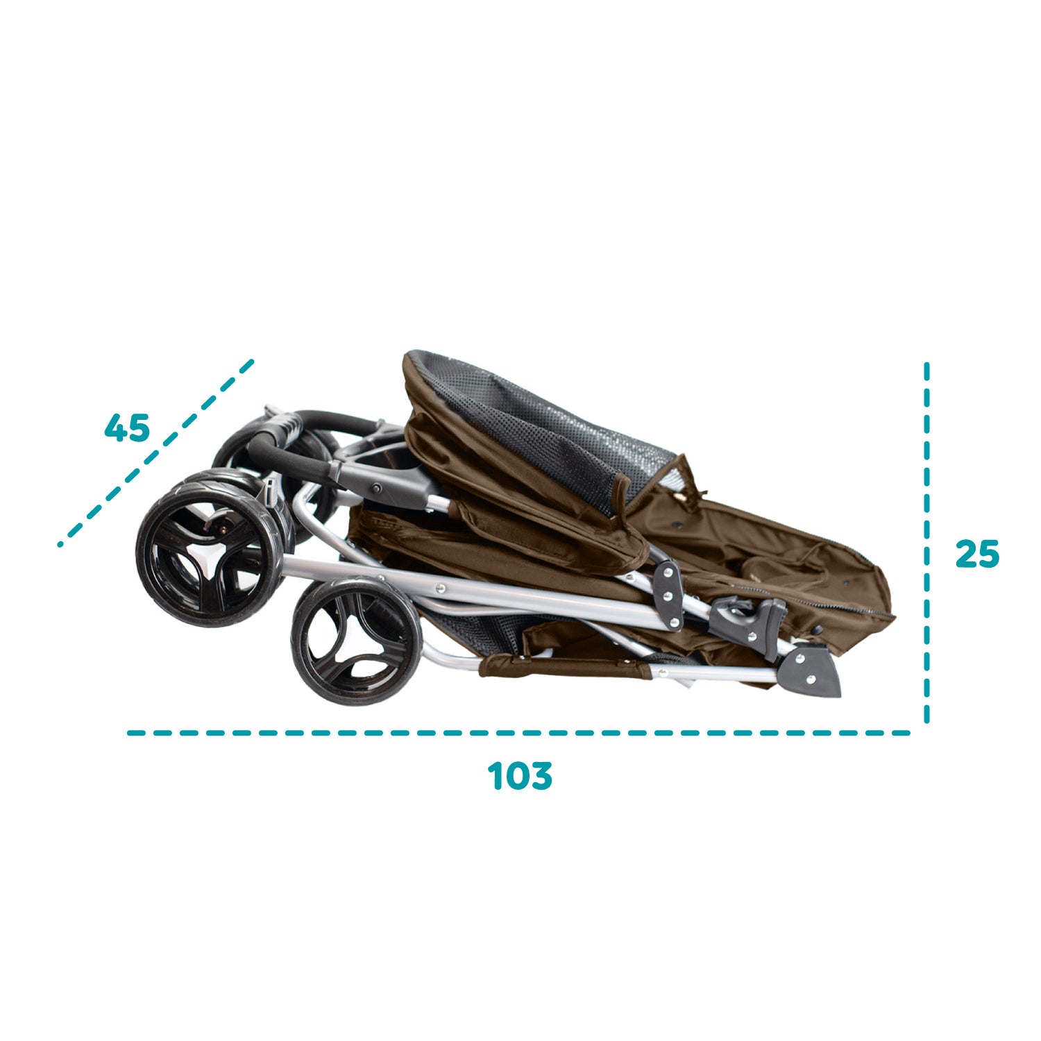 AQPET FRIENDS PETBUGGY PASSEGGINO COMODO E PRATICO PER CANI TAGLIA MEDIA/ PICCOLA